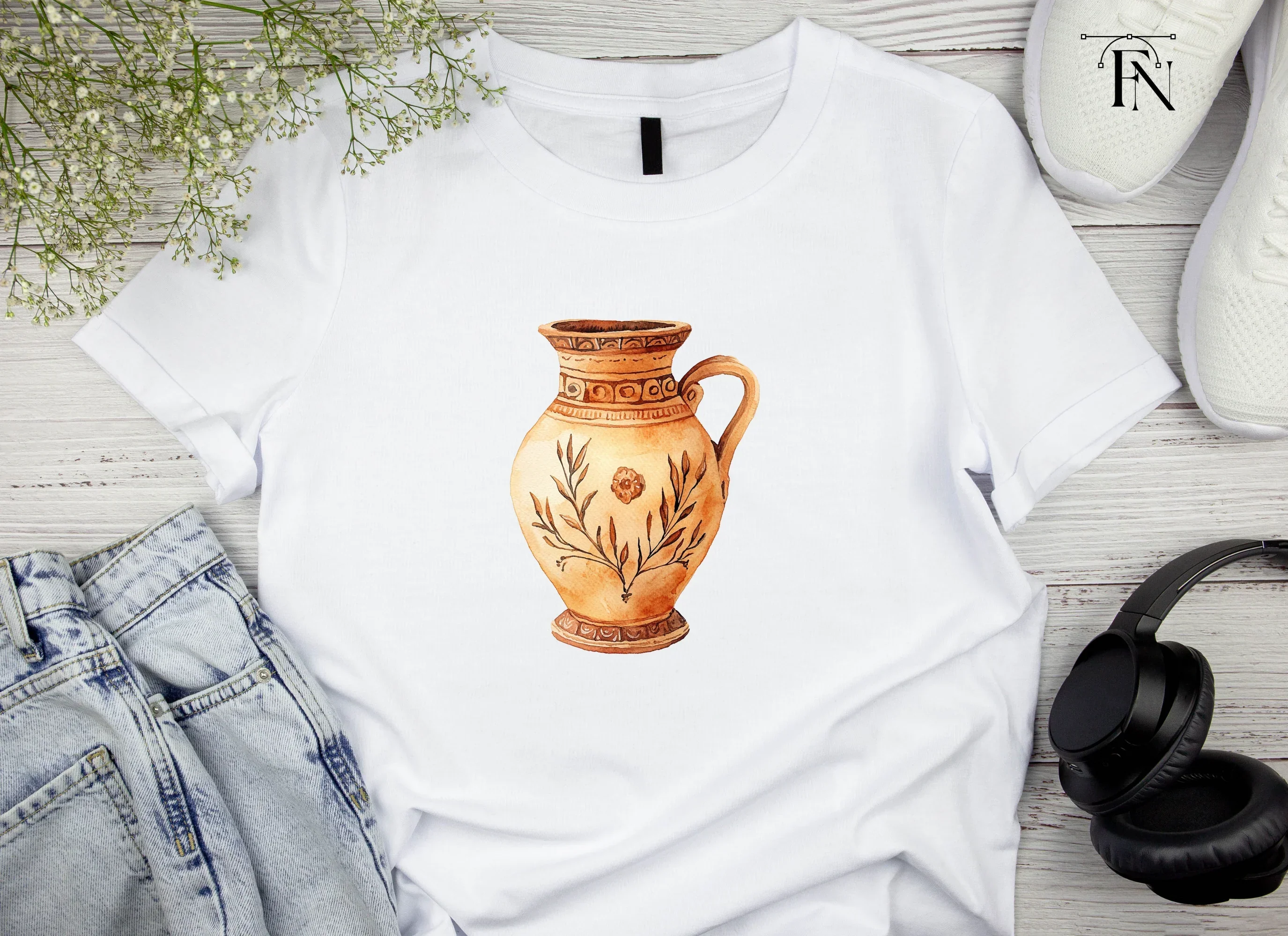 Vintage Ceramic Pitcher Clipart Bundle - Image 4