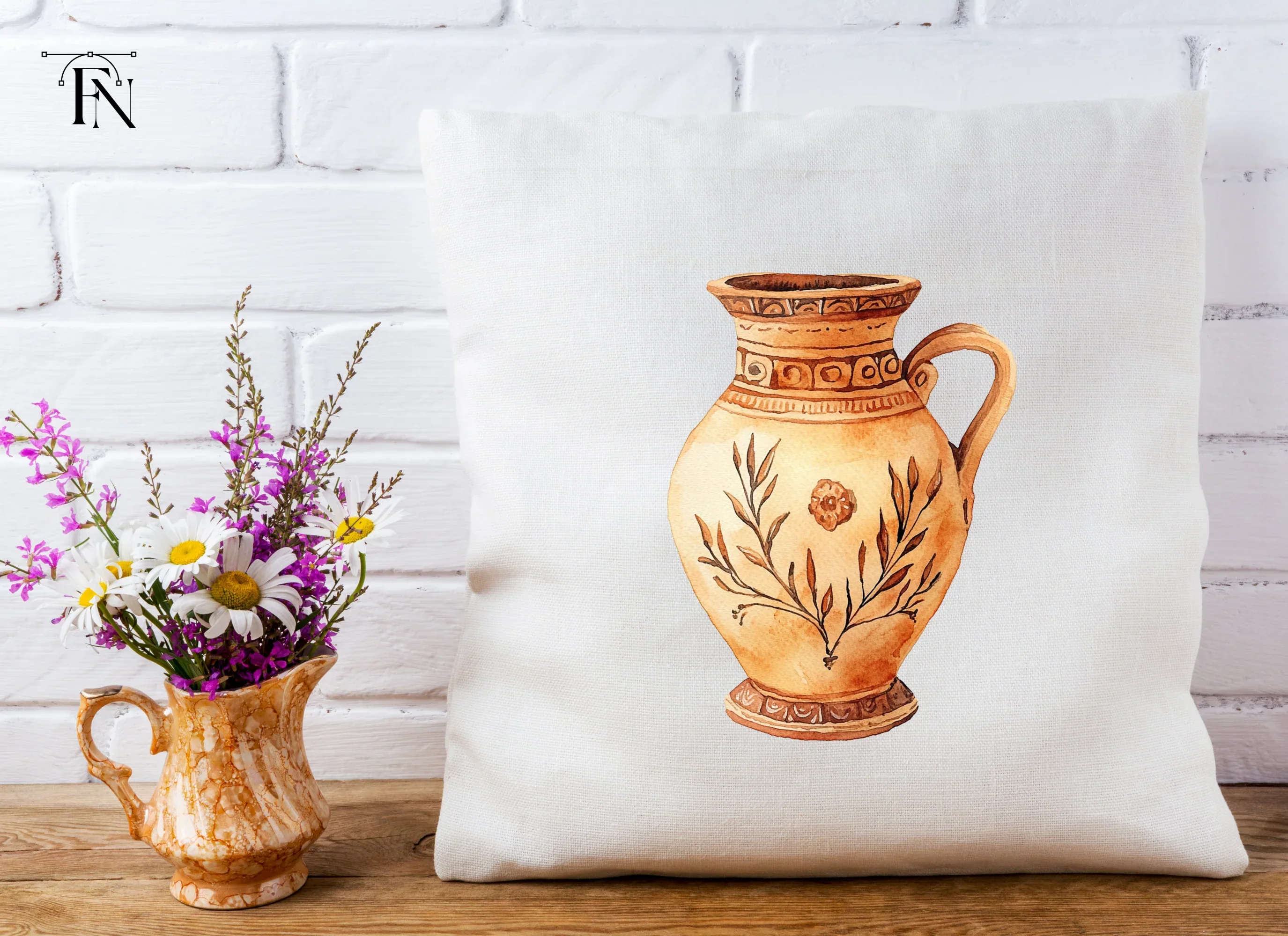 Vintage Ceramic Pitcher Clipart Bundle - Image 5