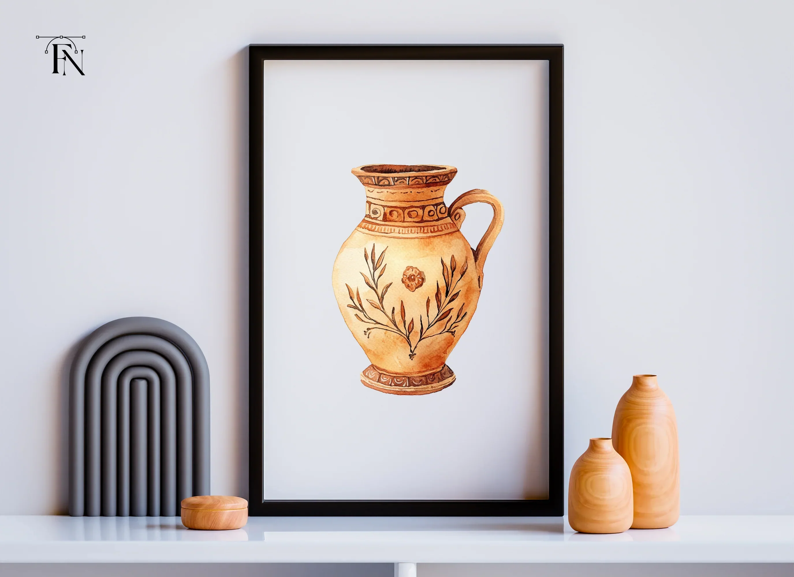Vintage Ceramic Pitcher Clipart Bundle - Image 6
