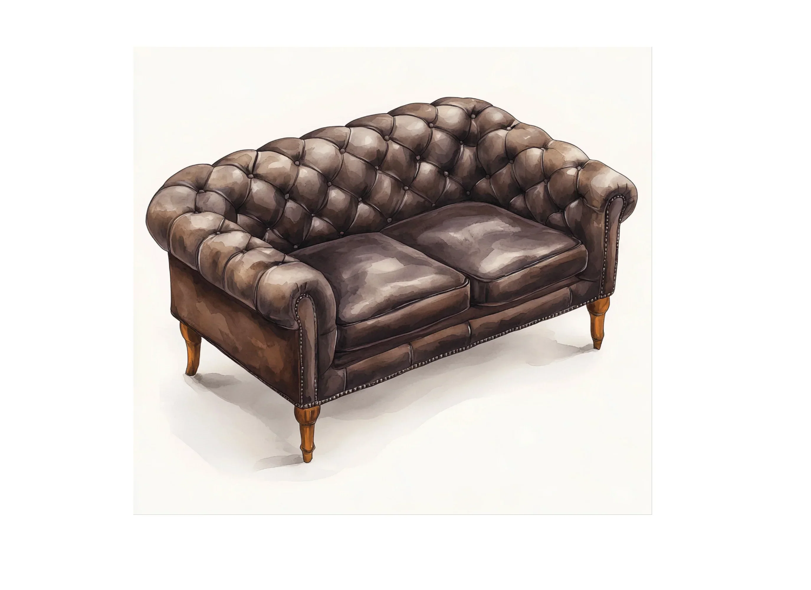 Vintage Chesterfield Sofa Clipart Bundle - Image 2