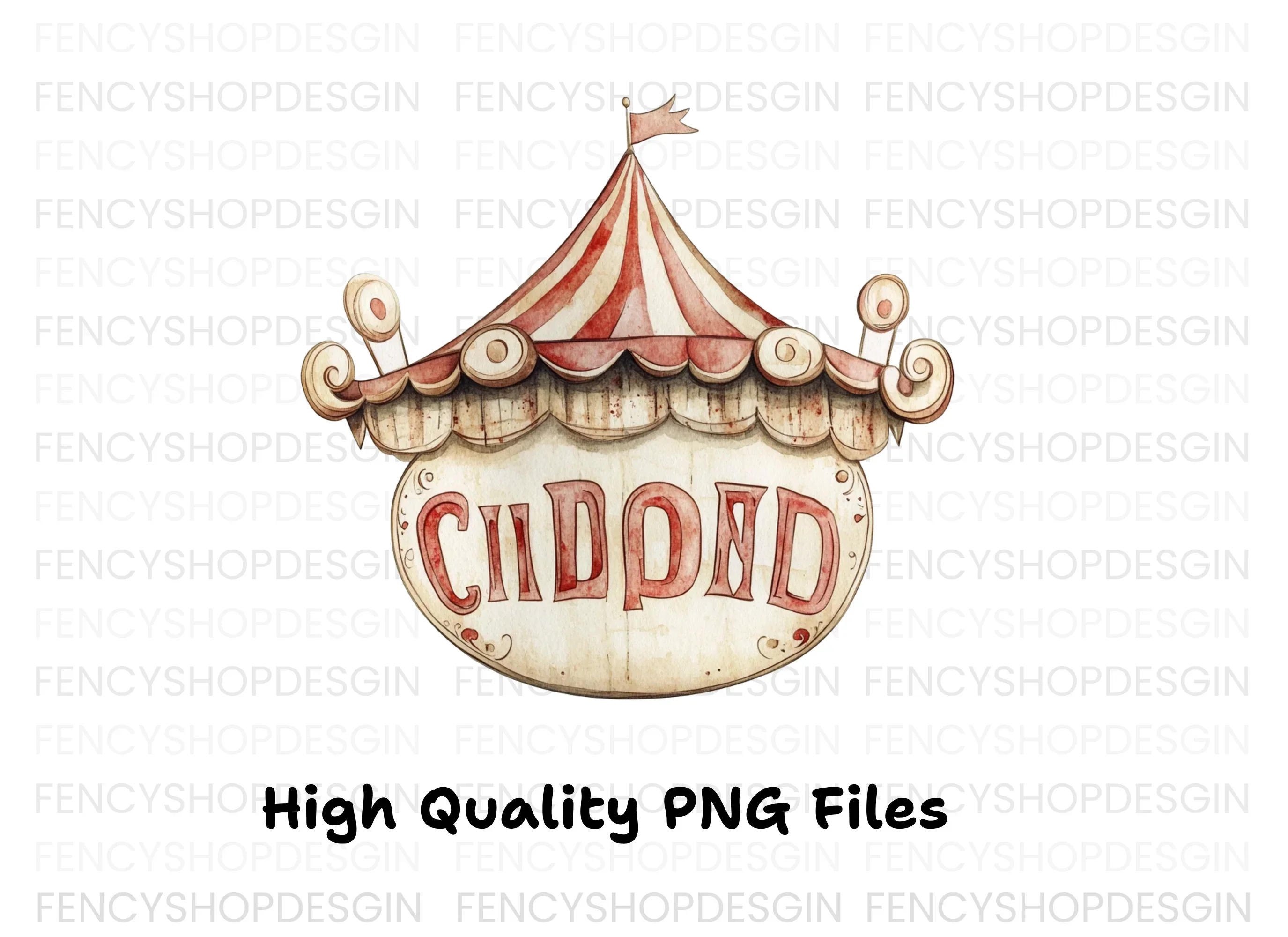 Vintage Circus Signboard Clipart Bundle - Image 3