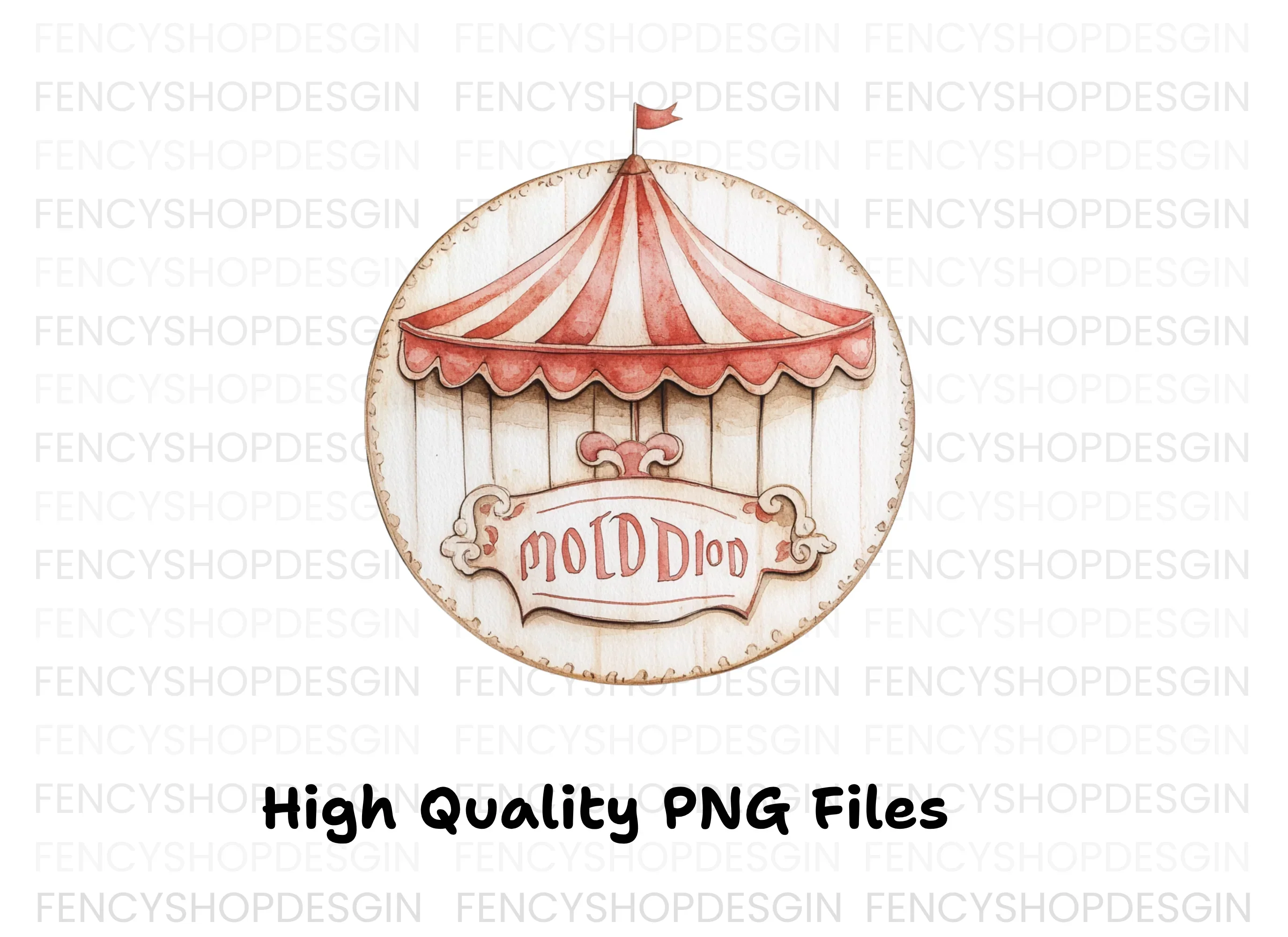 Vintage Circus Tent Clipart Bundle - Image 3
