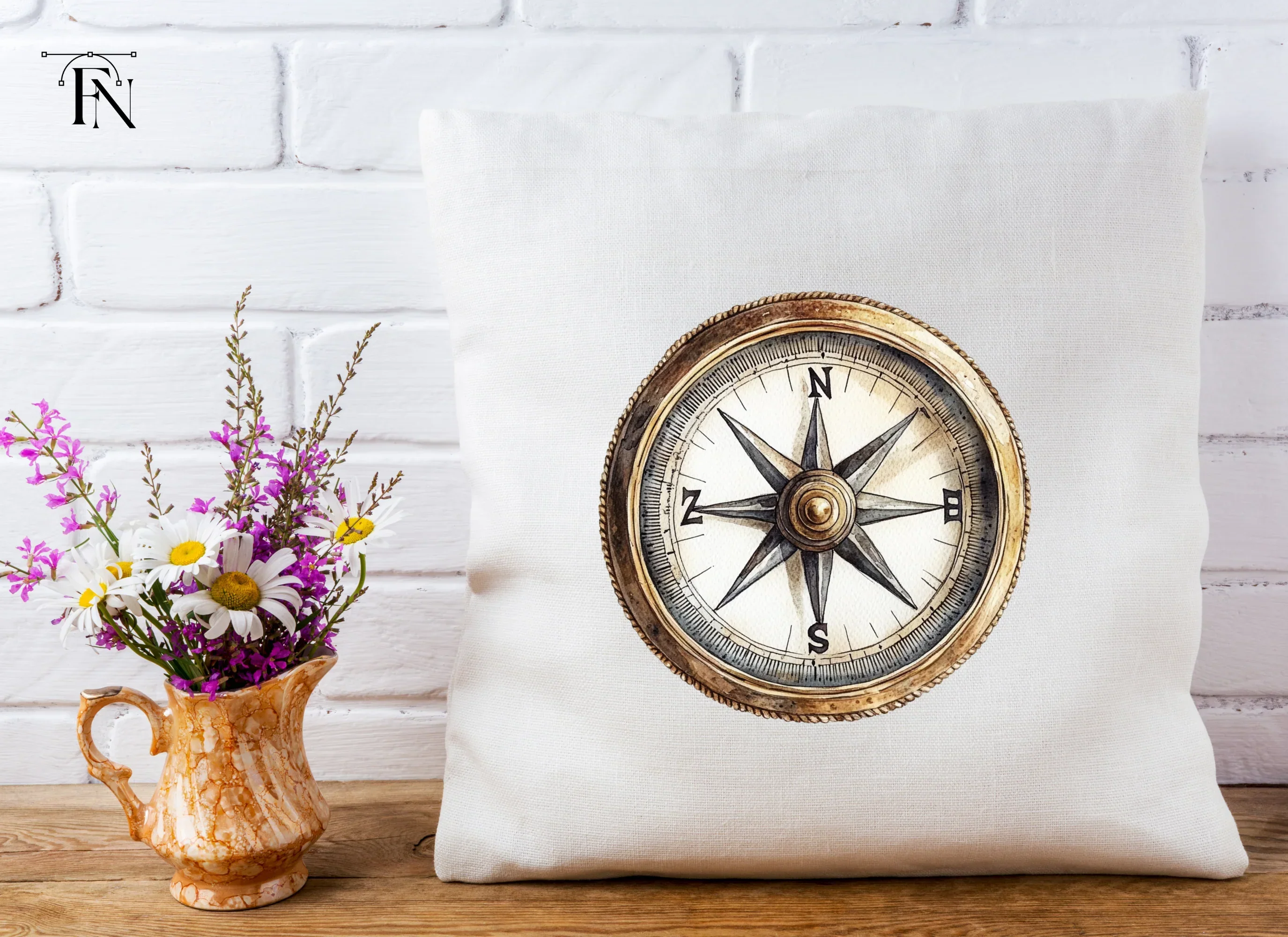 Vintage Compass Clipart Bundle - Image 5