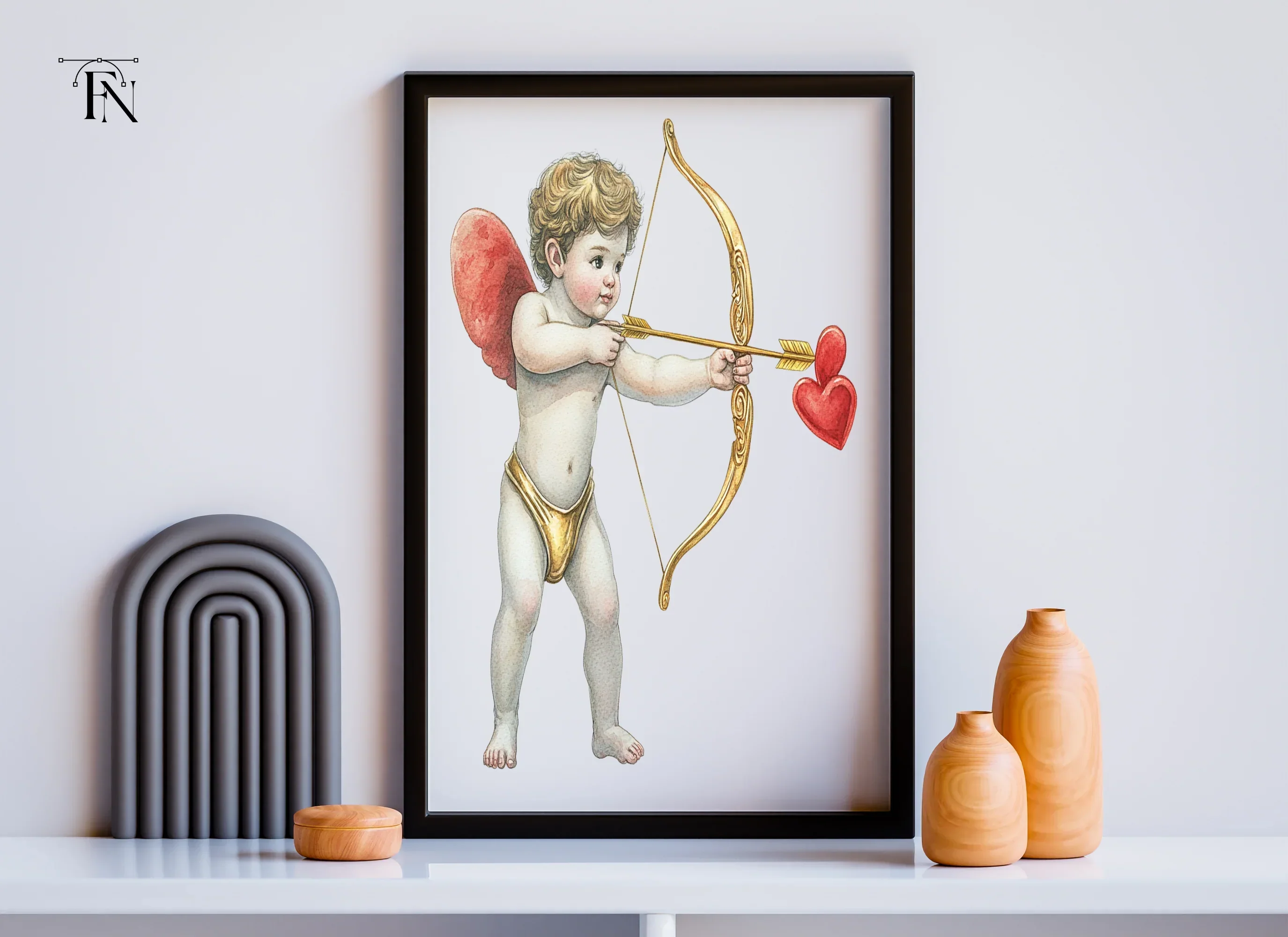 Vintage Cupid Clipart Bundle - Image 5