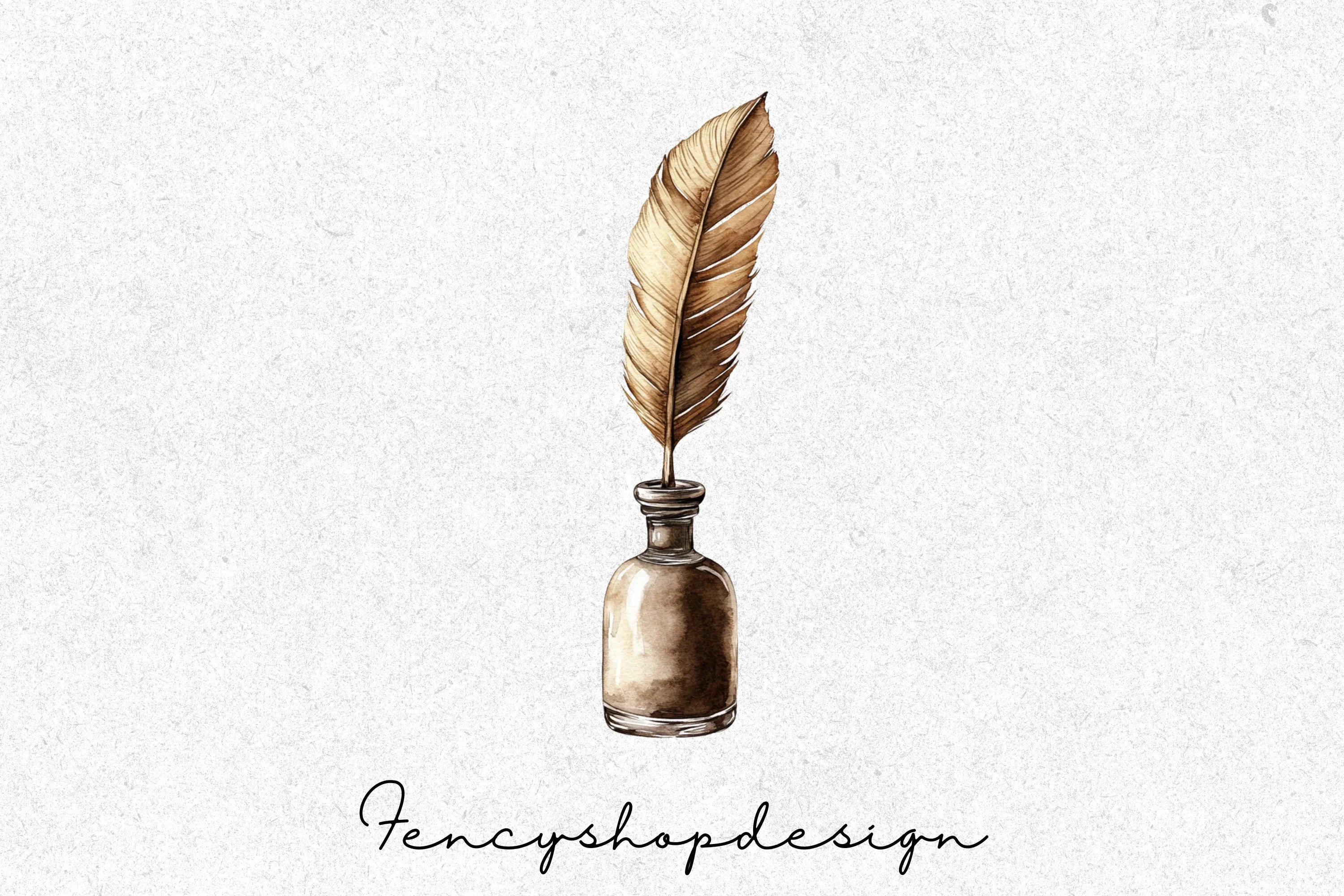 Vintage Cute Animal Writing Clipart Bundle - Image 2