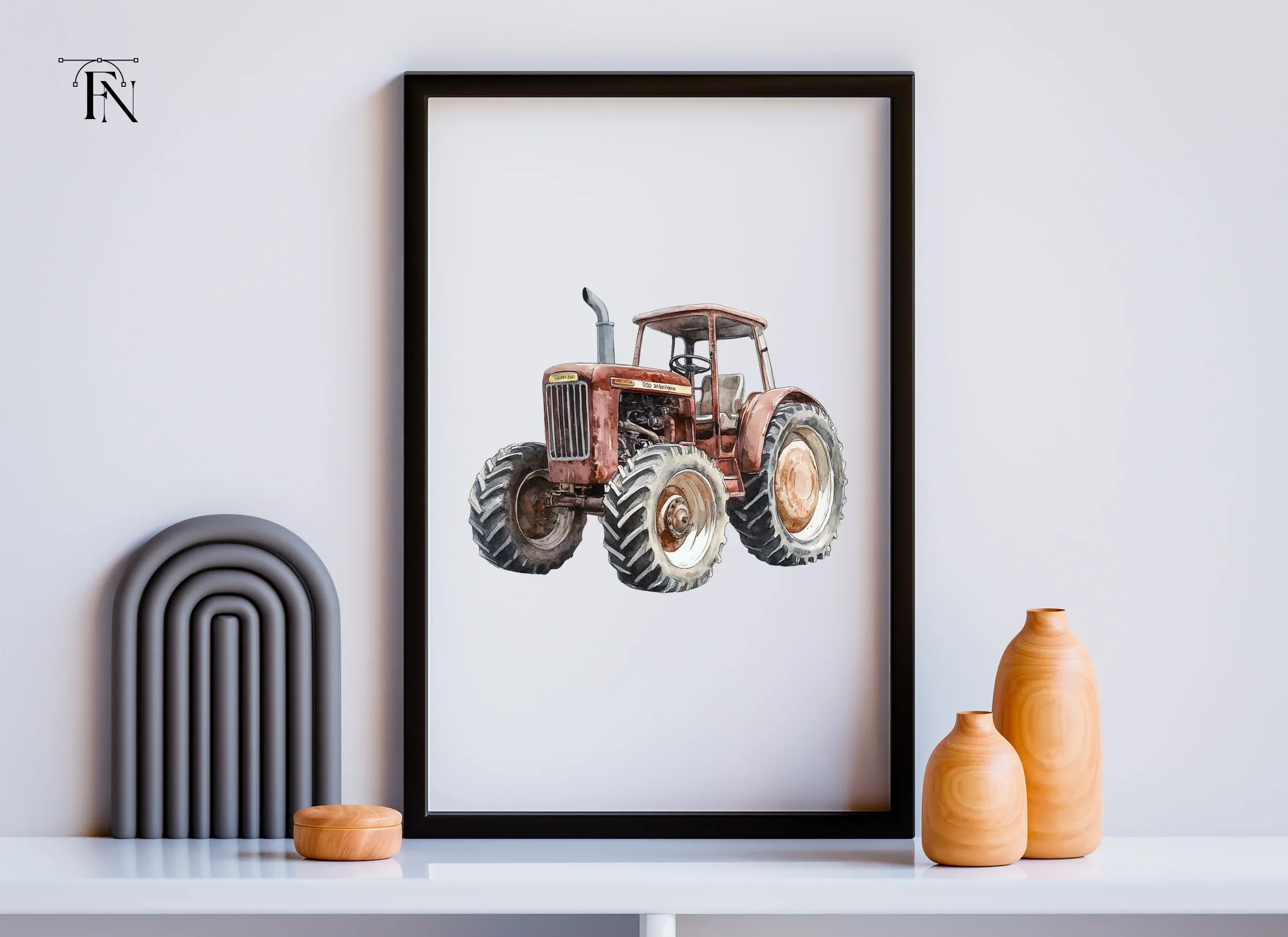 Vintage Farm Tractor Clipart Bundle - Image 6