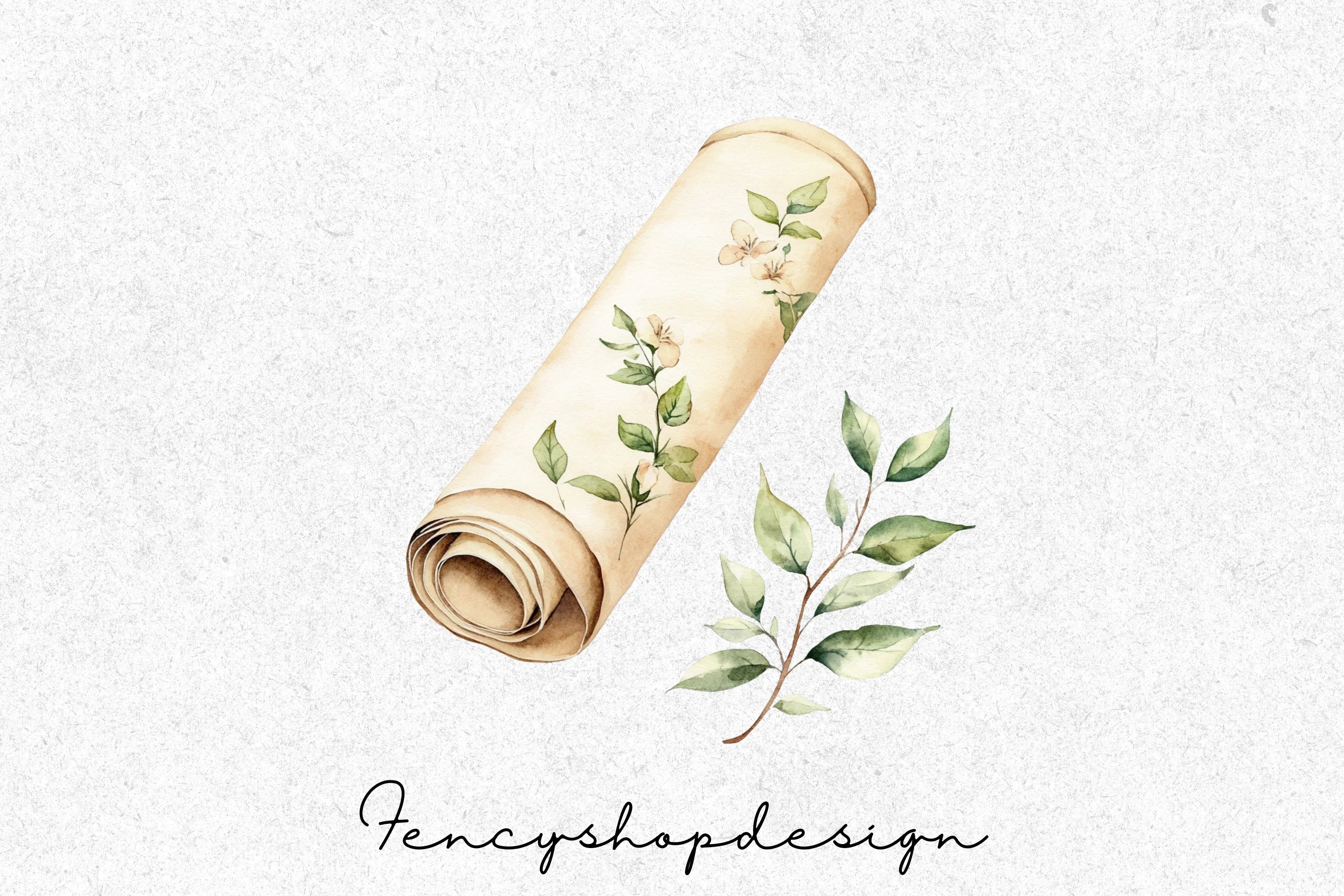 Vintage Floral Scroll Clipart Bundle - Image 3