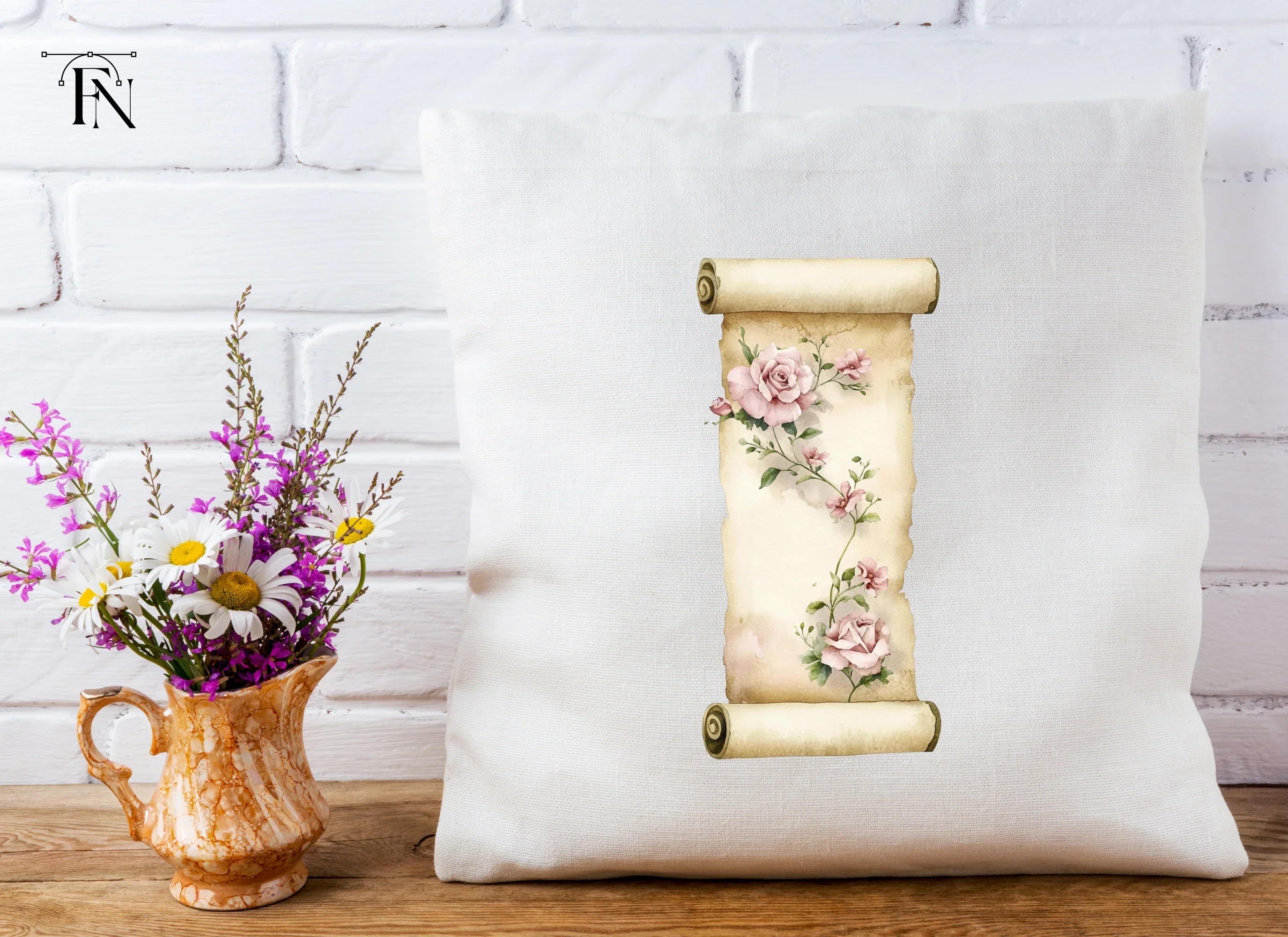 Vintage Floral Scroll Clipart Bundle - Image 5