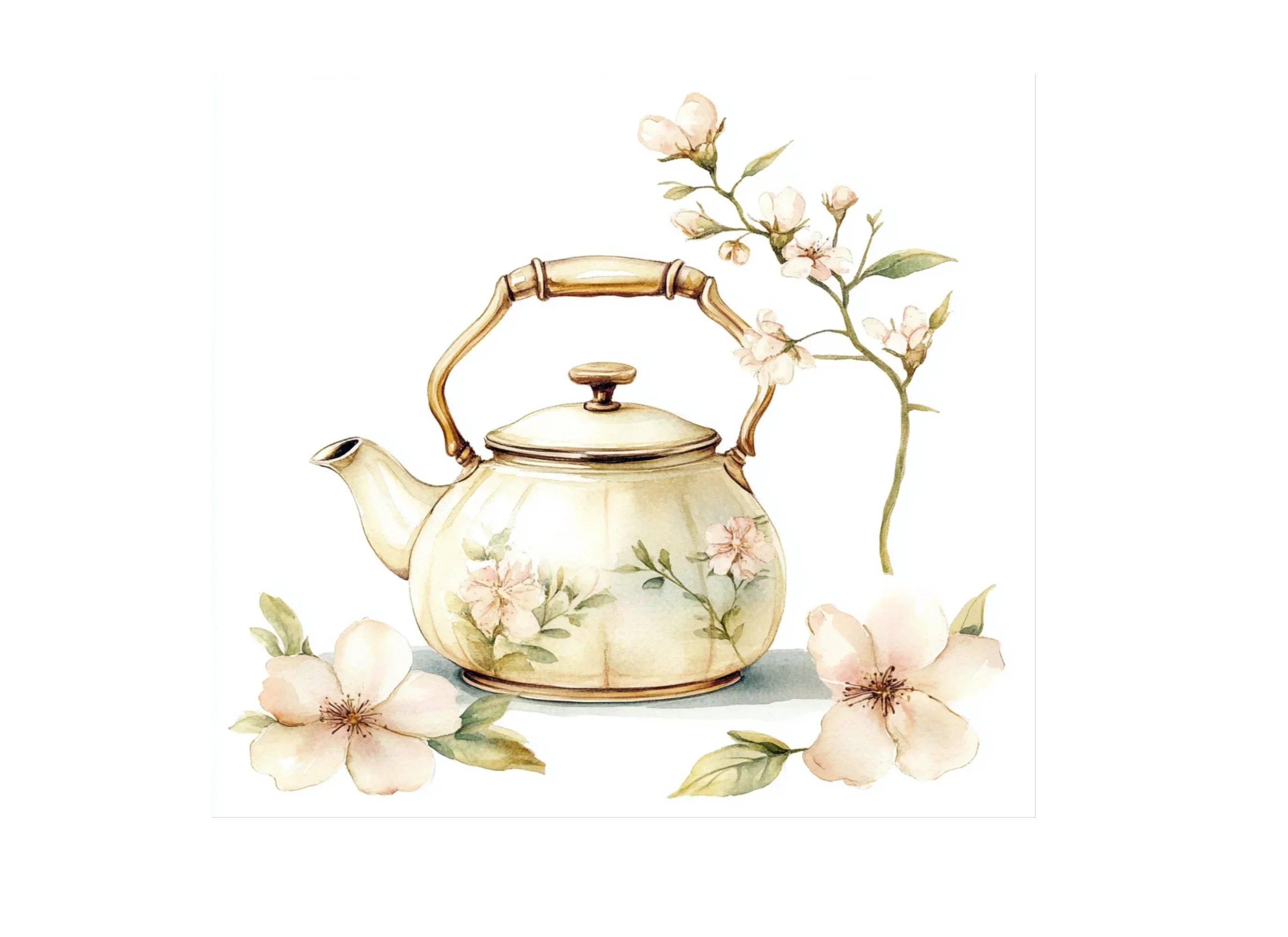 Vintage Floral Teapot Clipart Bundle - Image 2