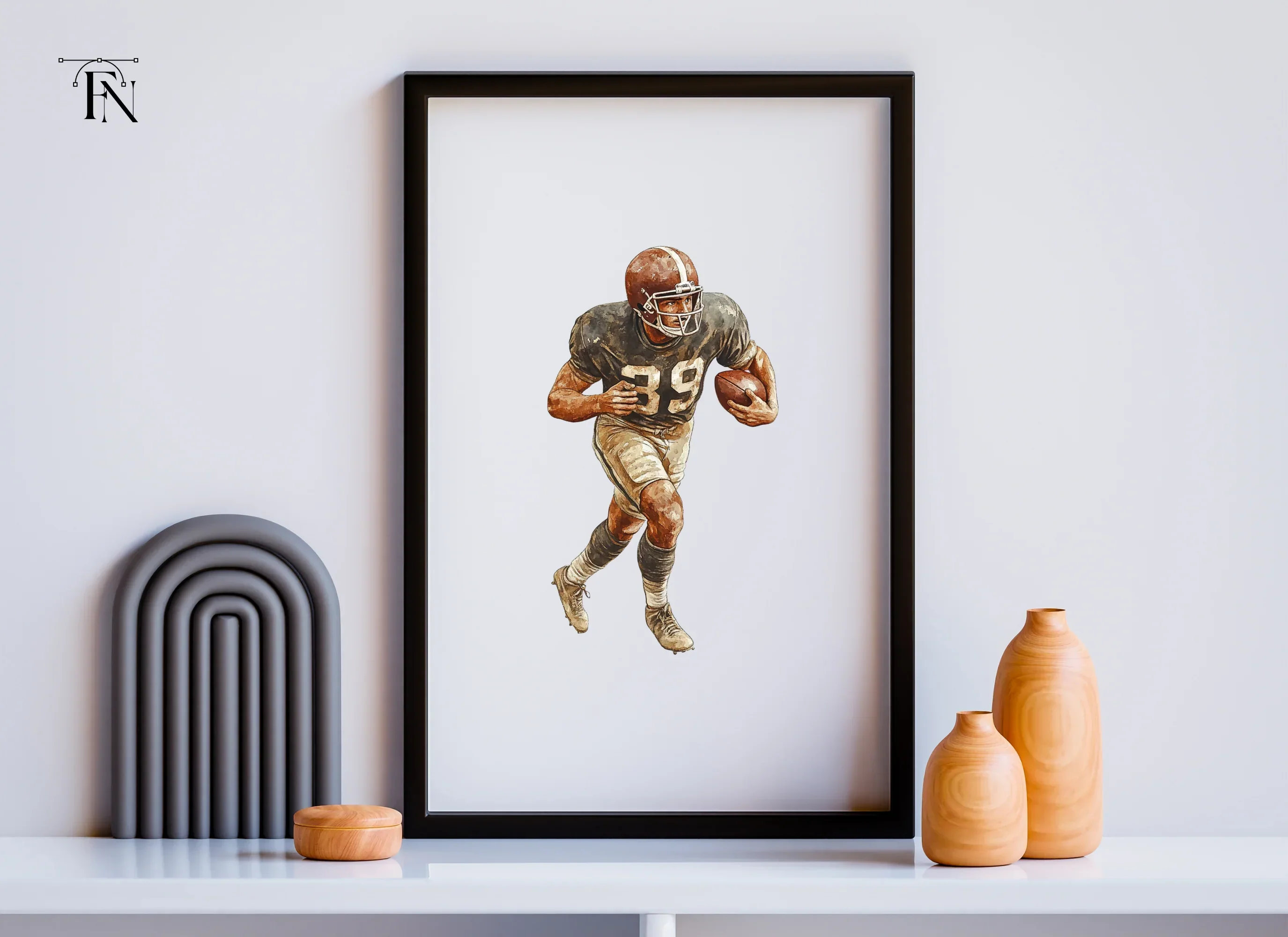 Vintage Football Player Clipart Bundle - Image 6