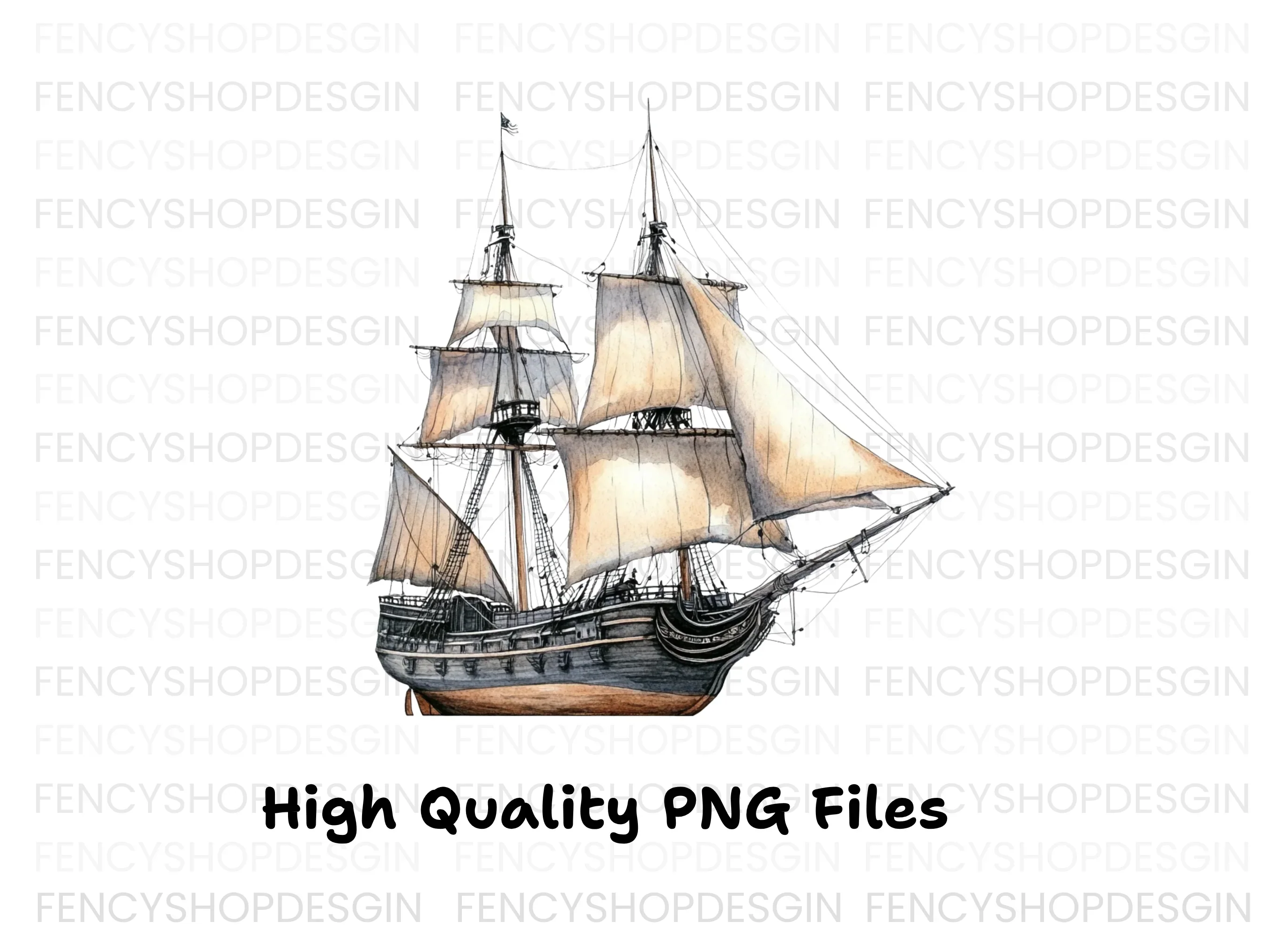 Vintage Galleon Ship Clipart Bundle - Image 2