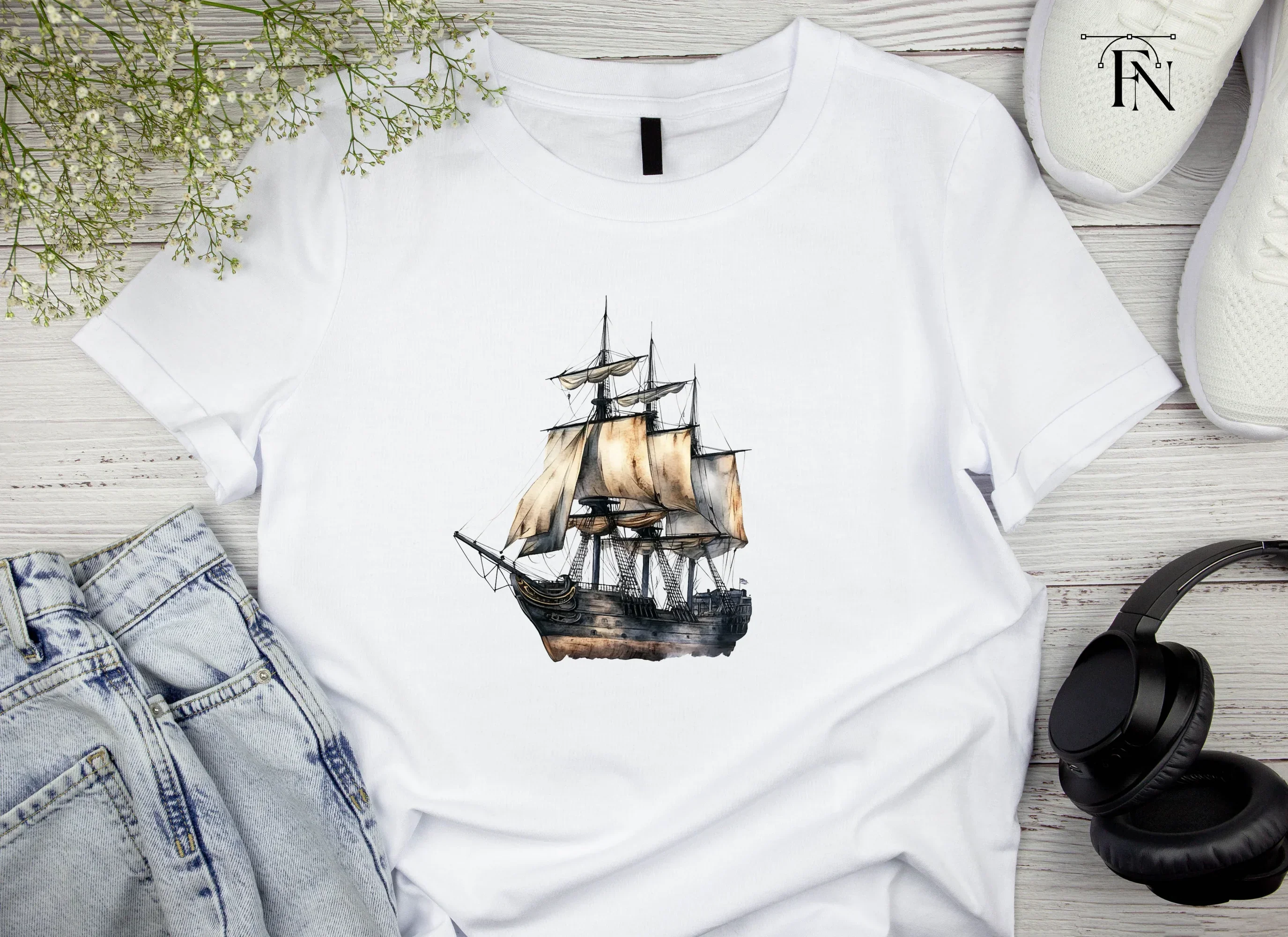 Vintage Galleon Ship Clipart Bundle - Image 6