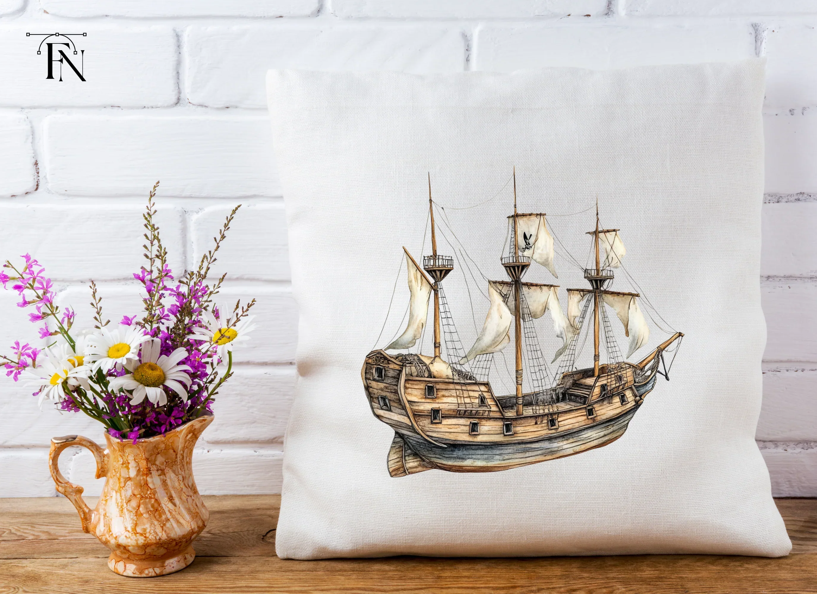 Vintage Galleon Ship Clipart Bundle - Image 5