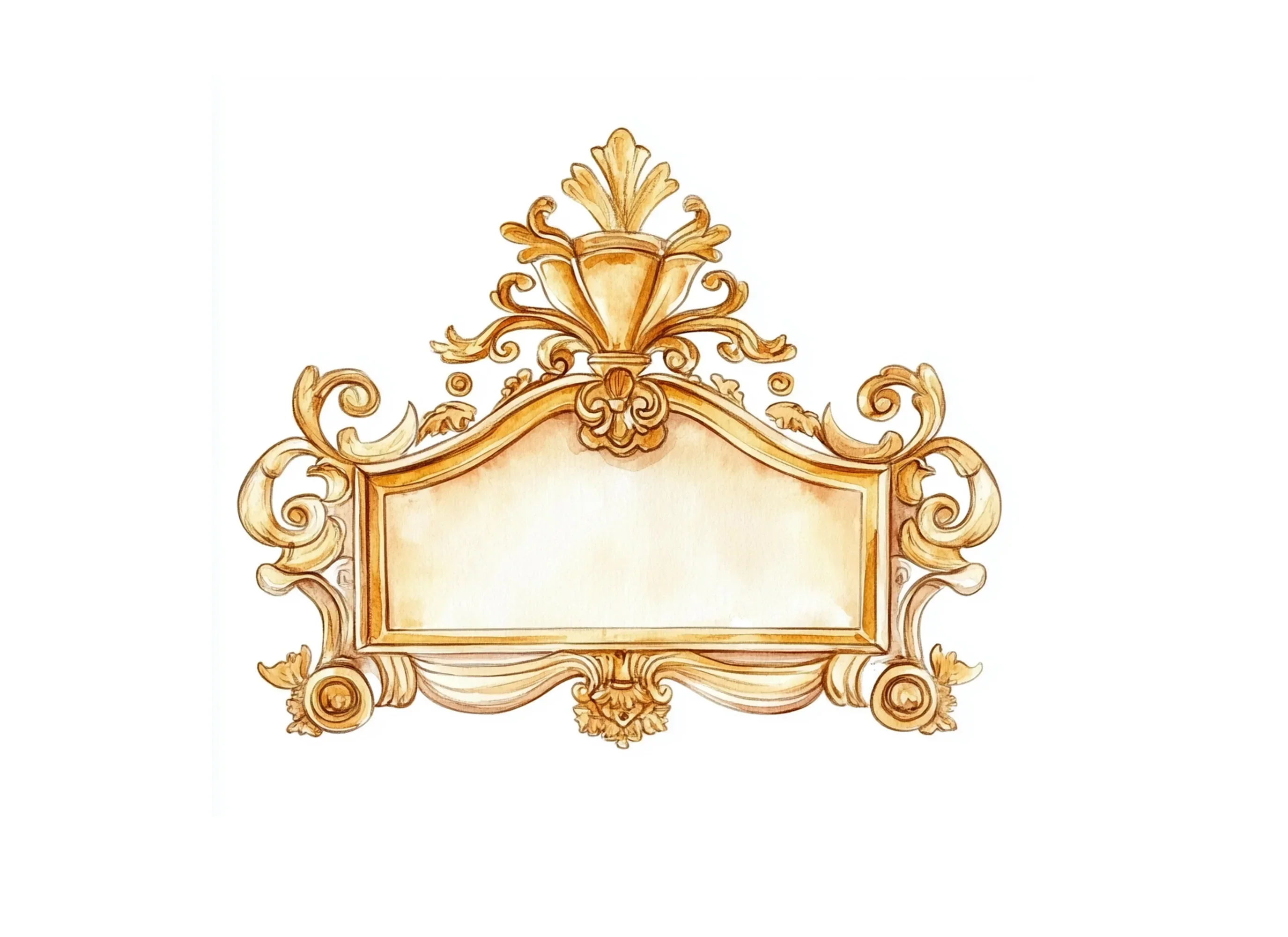 Vintage Gold Frame Clipart Bundle - Image 3