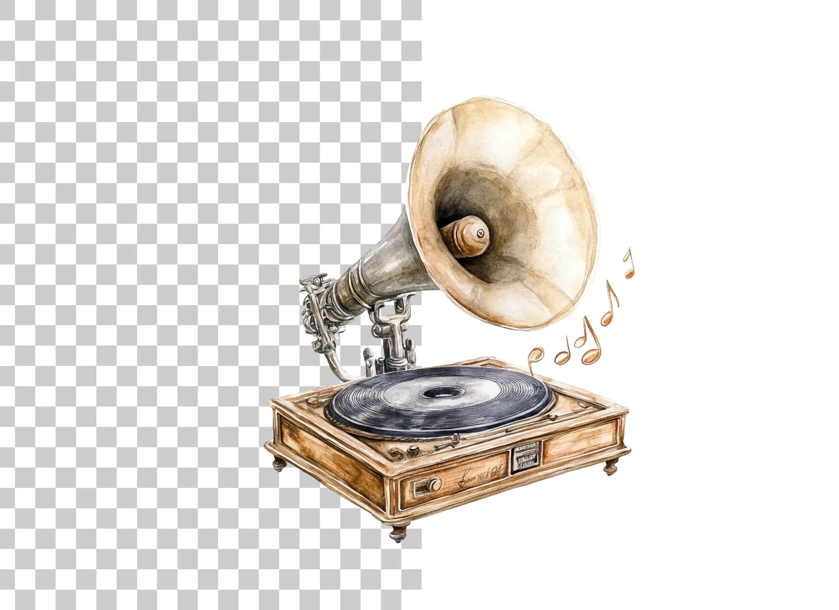 Vintage Gramophone Clipart Bundle - Image 2