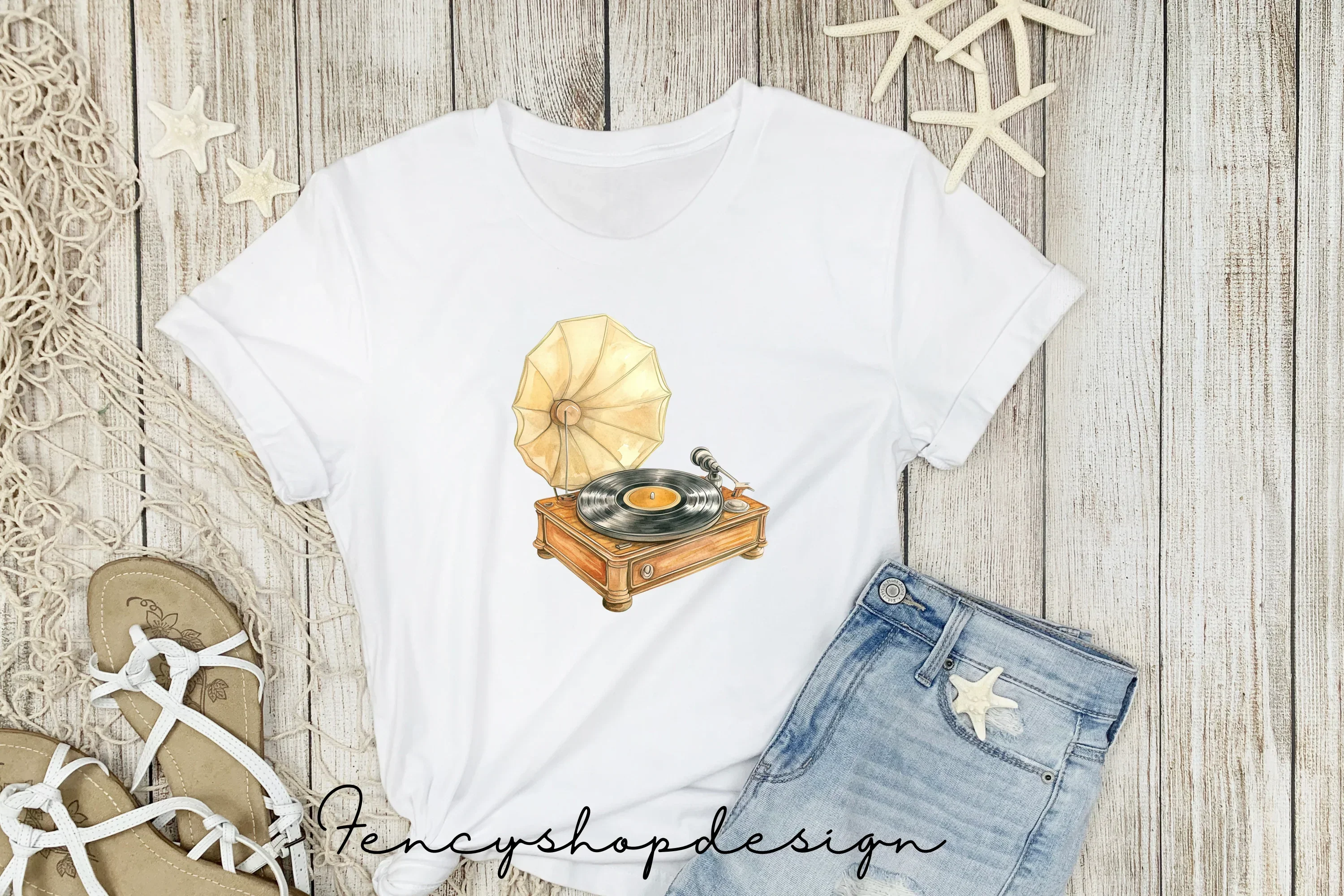Vintage Gramophone Clipart Bundle - Image 5