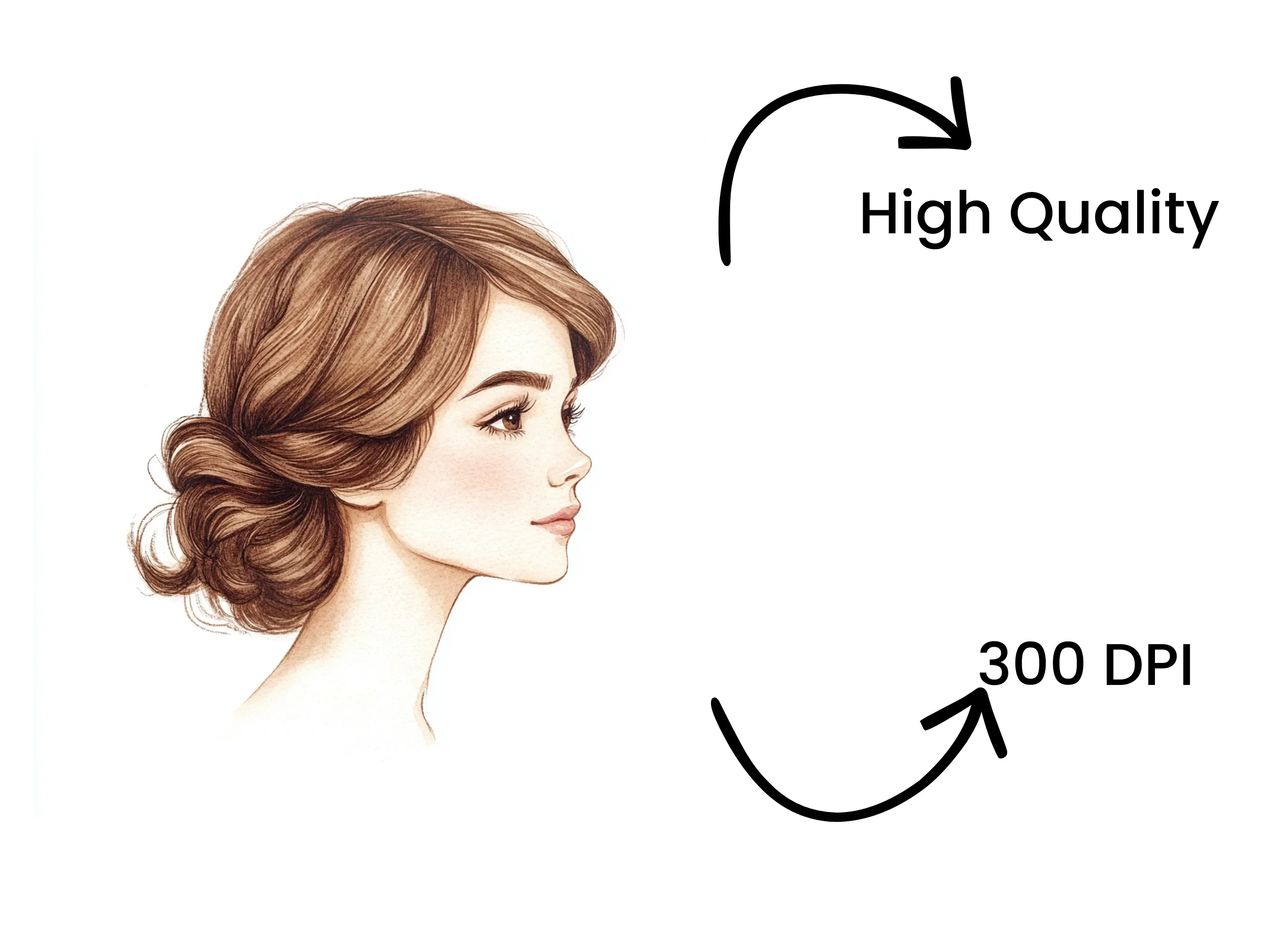 Vintage Hairstyles Clipart Bundle - Image 4