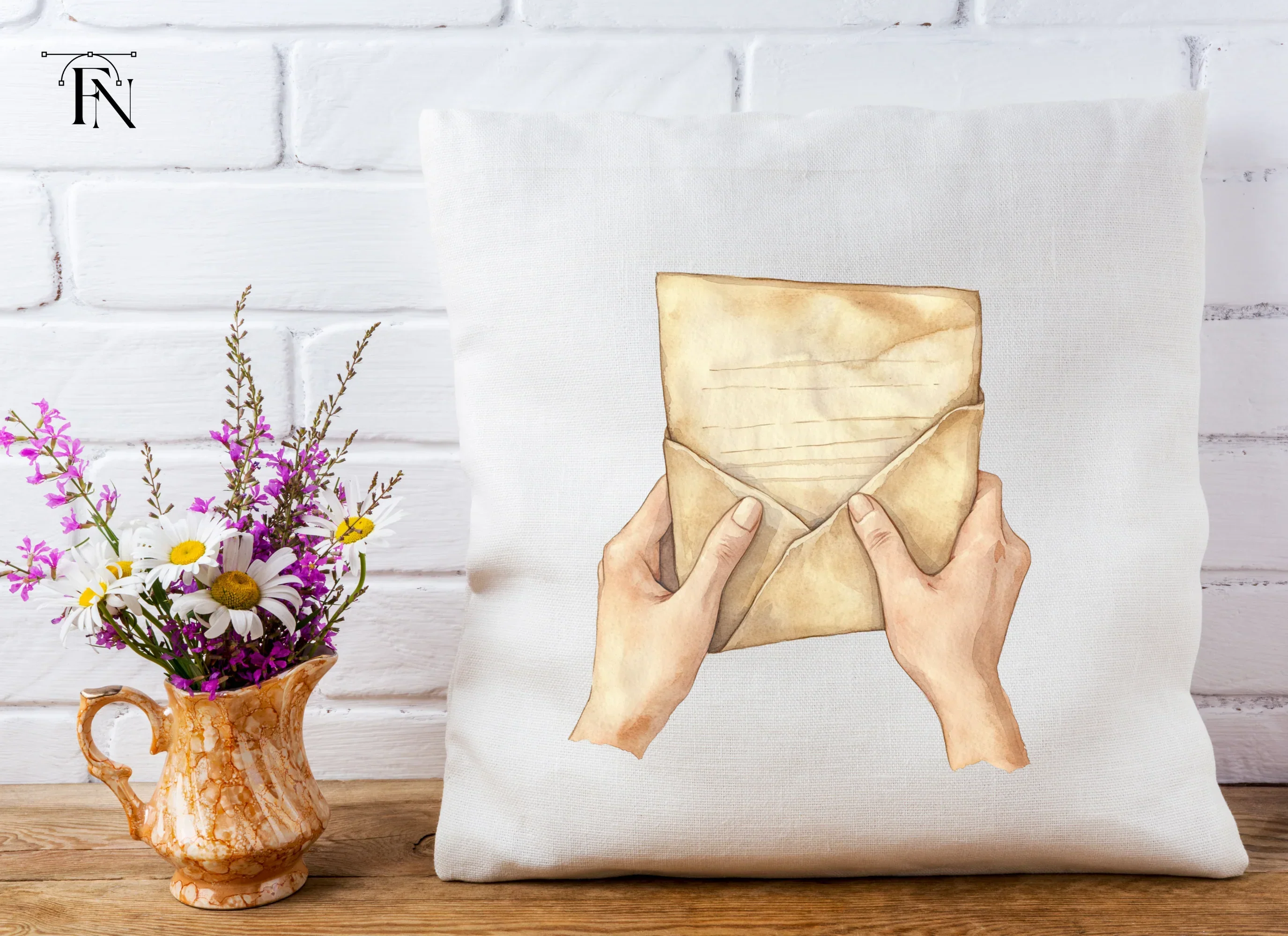 Vintage Hands Holding Old Letter Clipart Bundle - Image 5
