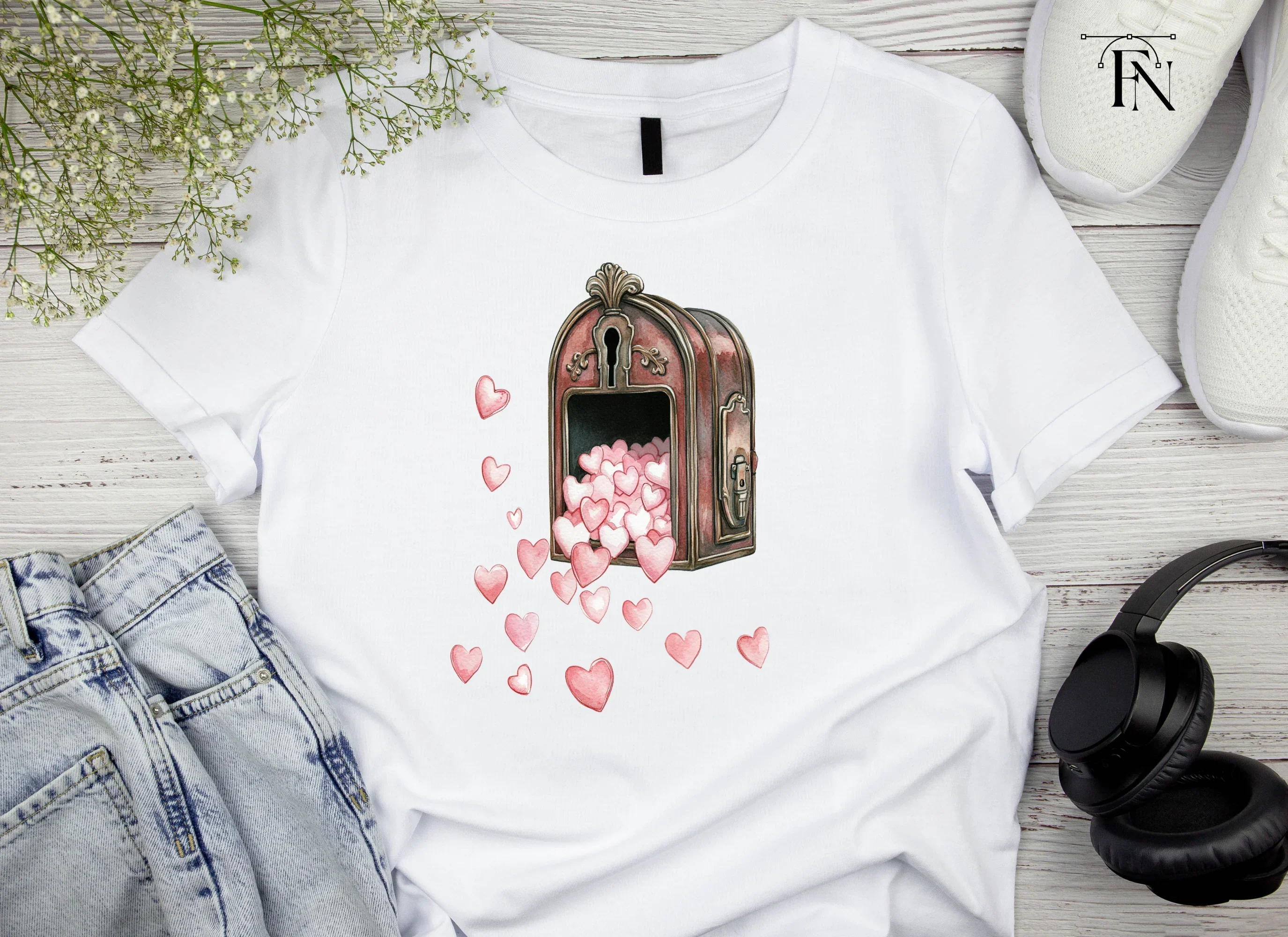 Vintage Heart Box Clipart Bundle - Image 4