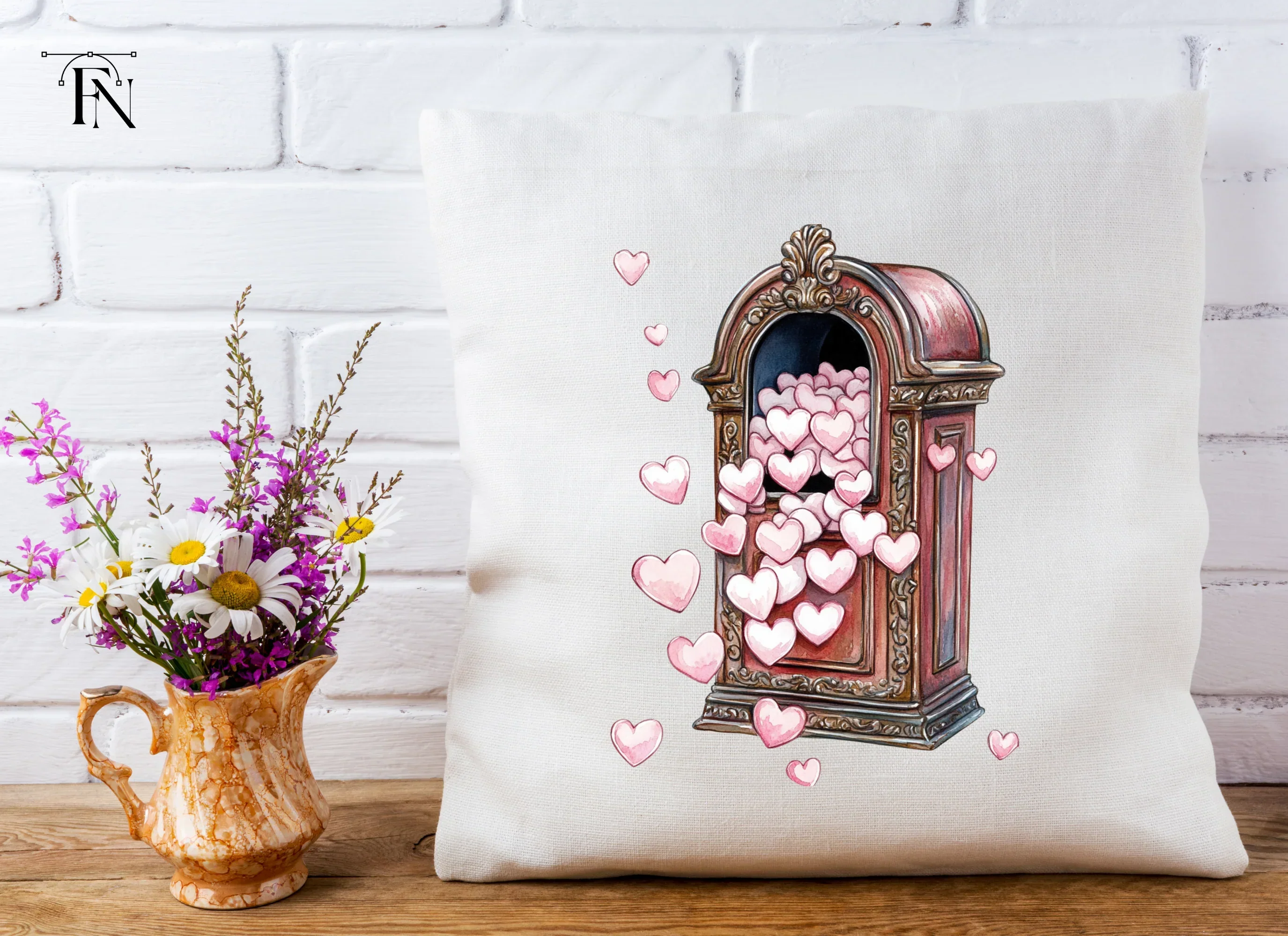 Vintage Heart Box Clipart Bundle - Image 5