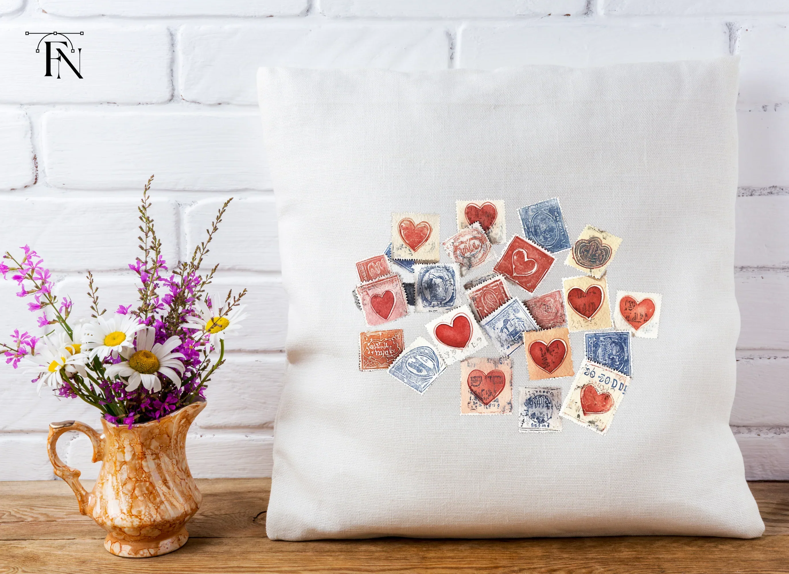 Vintage Heart Stamp Clipart Bundle - Image 5