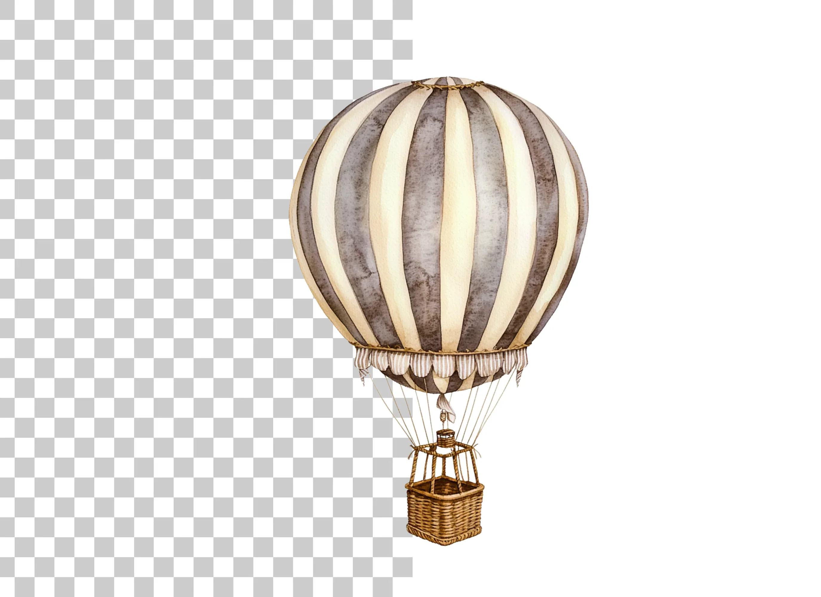 Vintage Hot Air Balloon Clipart Bundle - Image 2