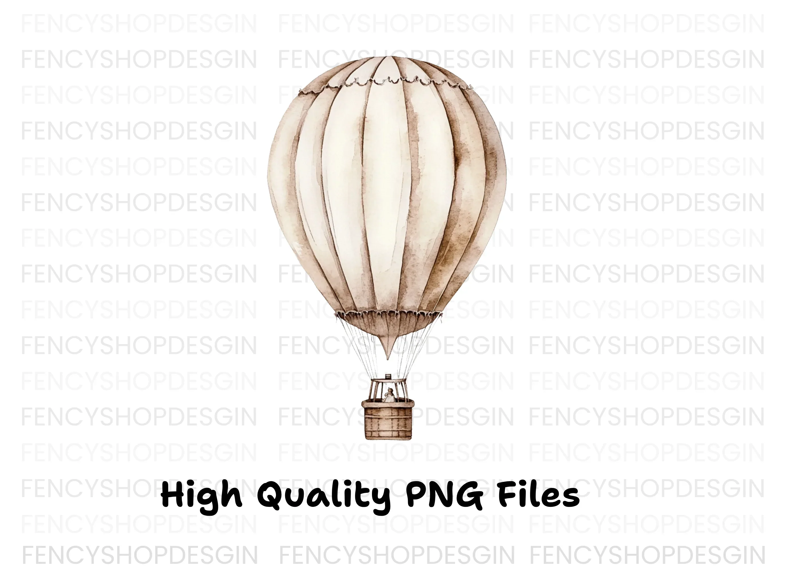 Vintage Hot Air Balloon Clipart Bundle - Image 3