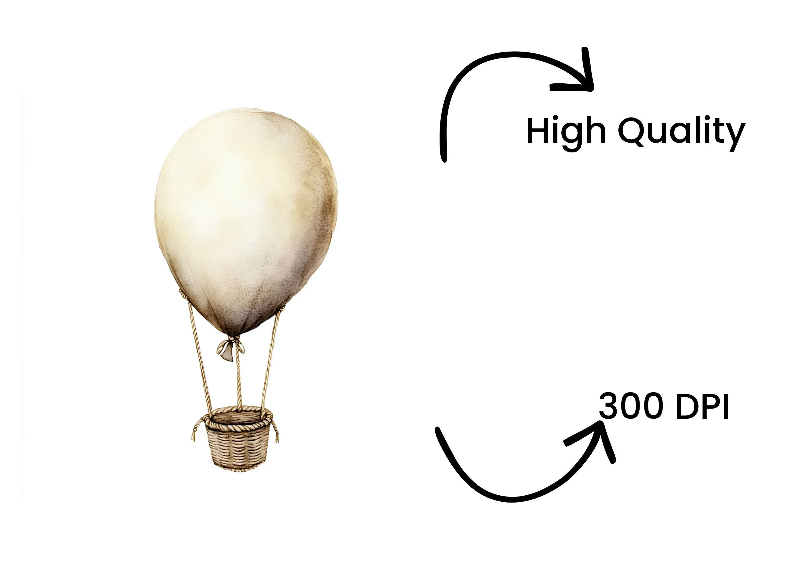 Vintage Hot Air Balloon Clipart Bundle - Image 4