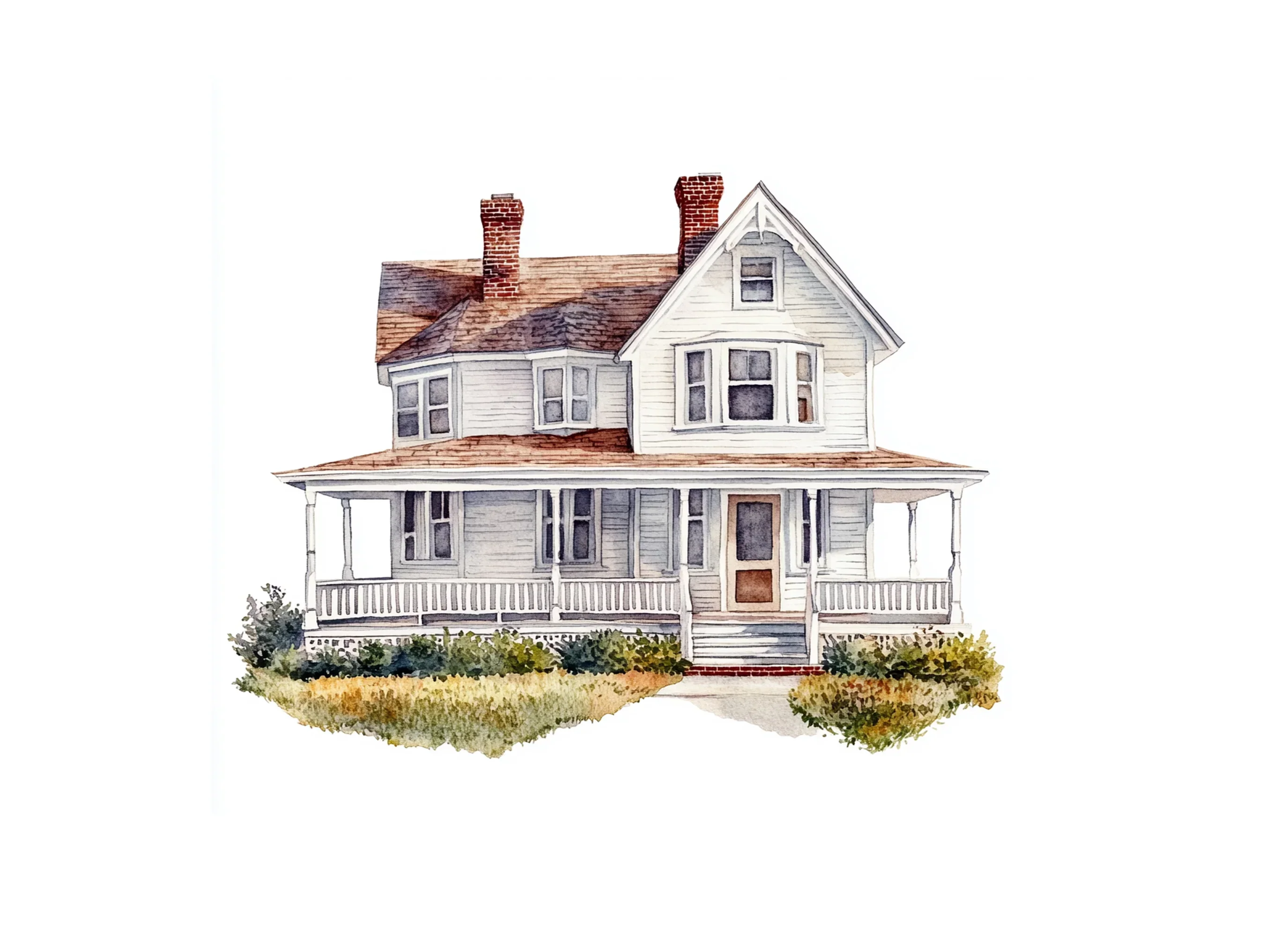 Vintage House Clipart Bundle - Image 2