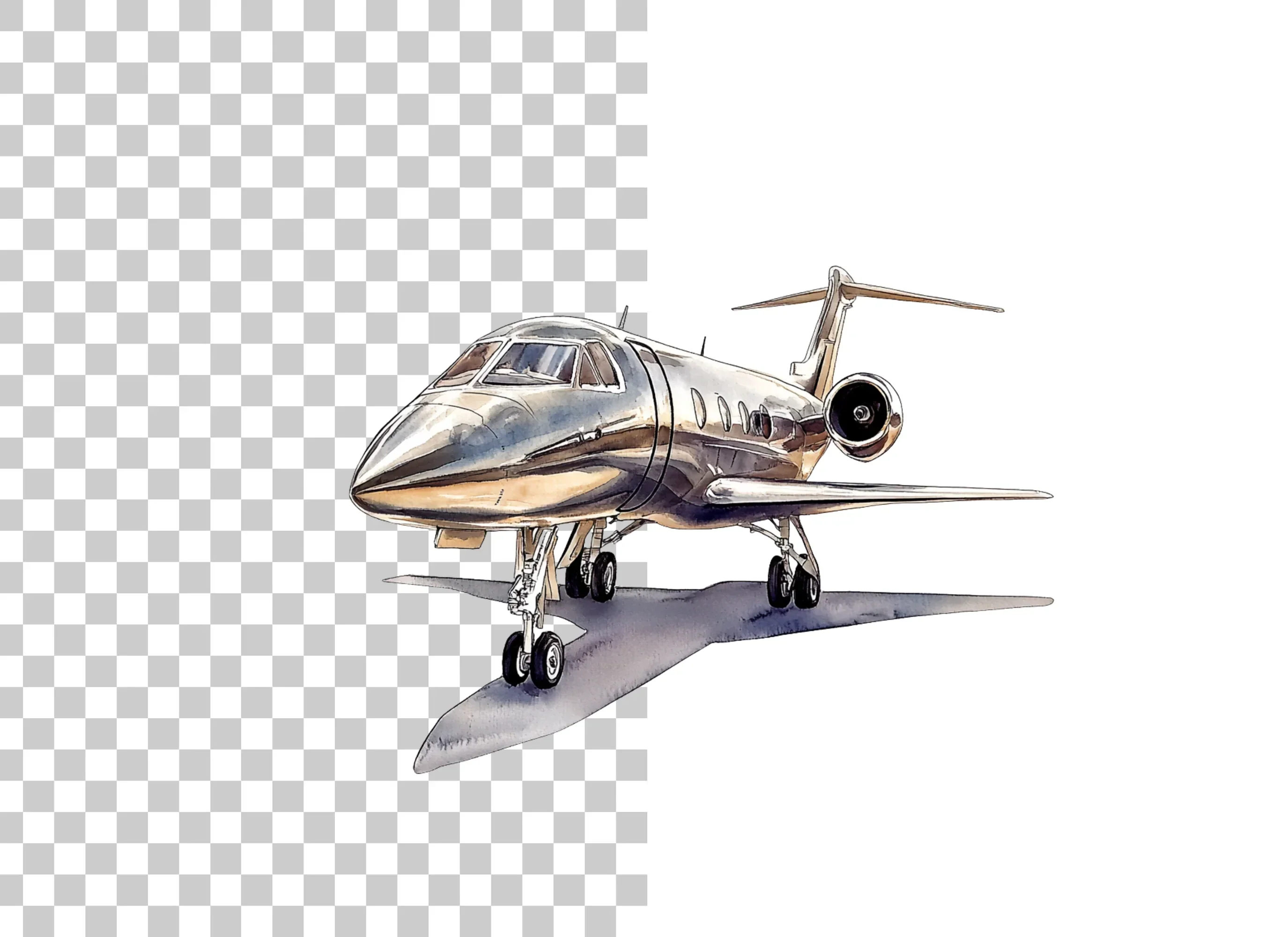 Vintage Jet and Private Plane Clipart Bundle - Image 2