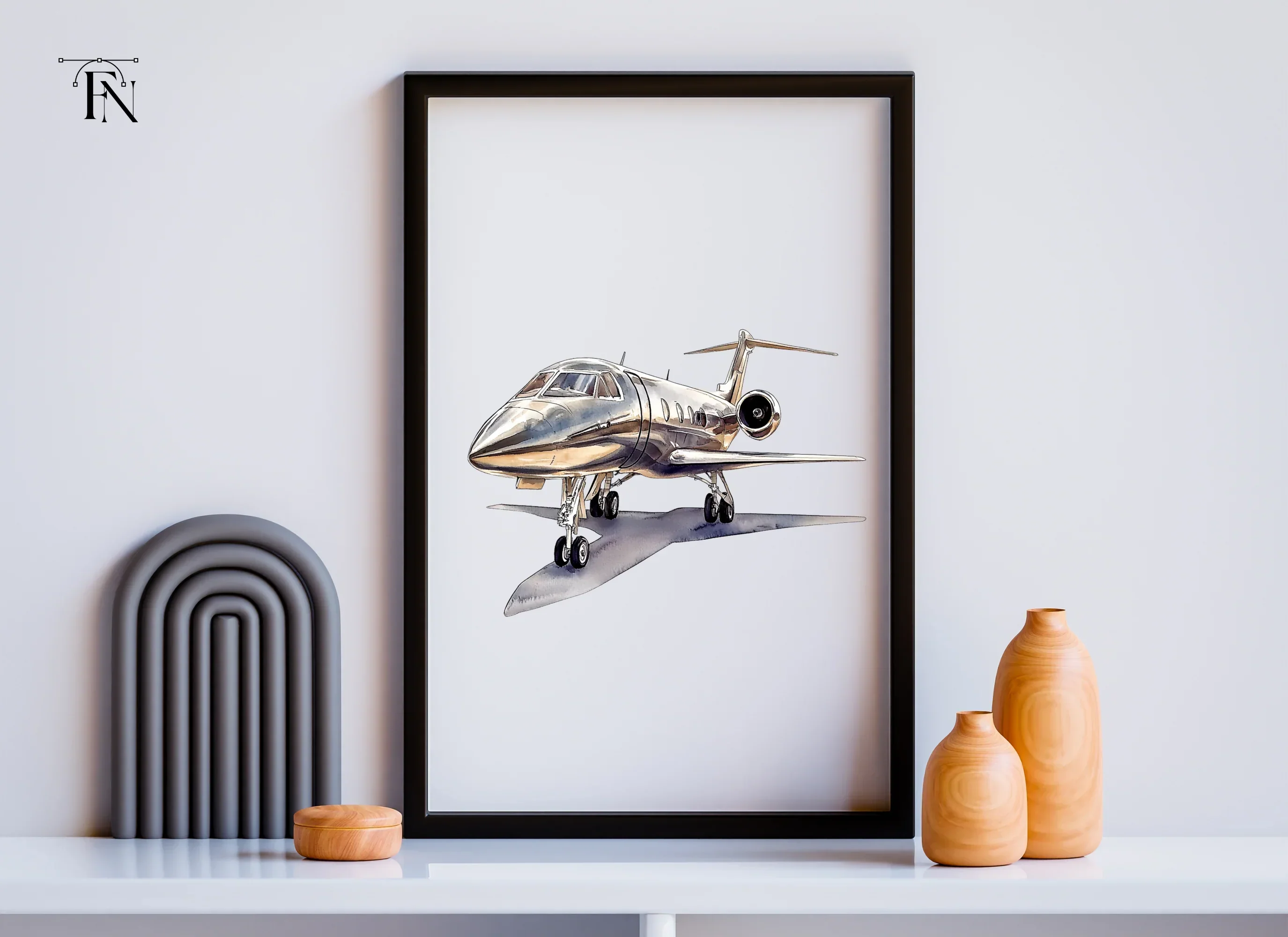 Vintage Jet and Private Plane Clipart Bundle - Image 6