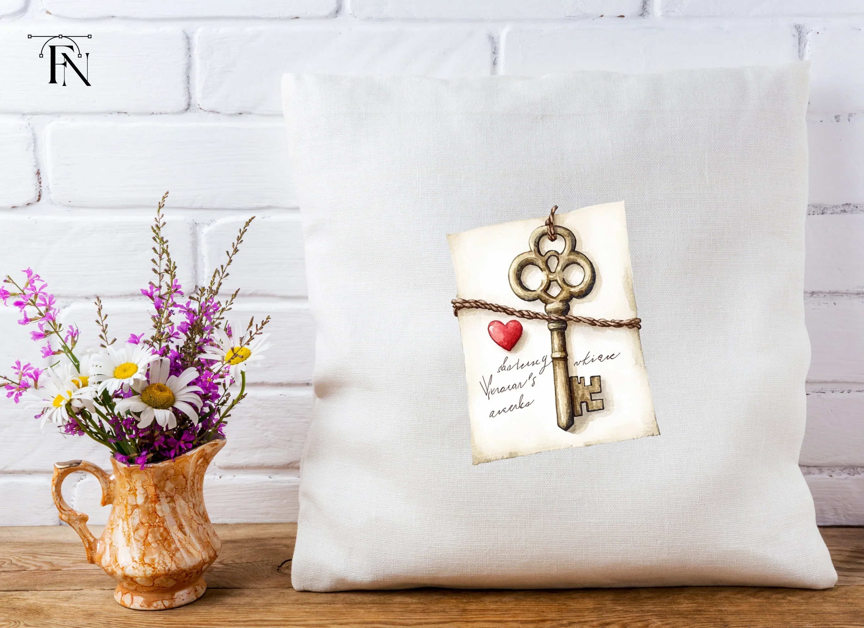 Vintage Keys and Love Letters Clipart Bundle - Image 2