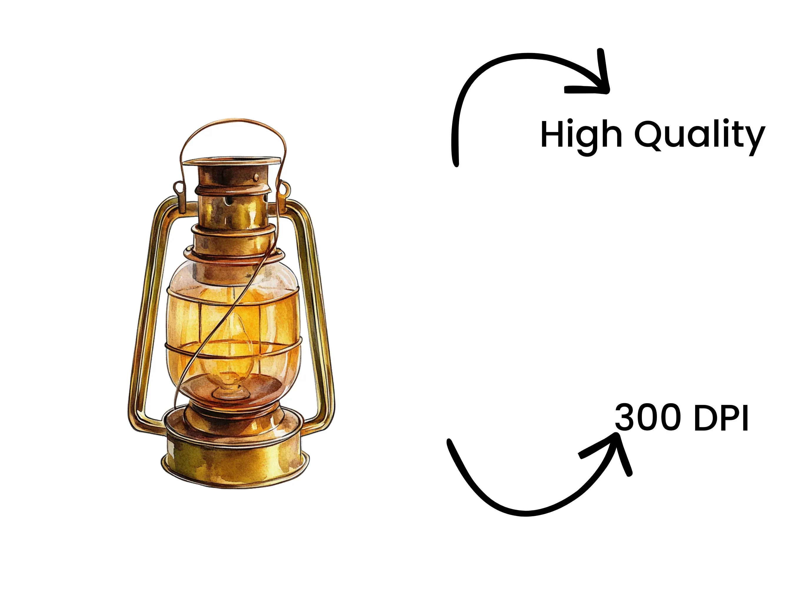 Vintage Lantern Clipart Bundle - Image 4