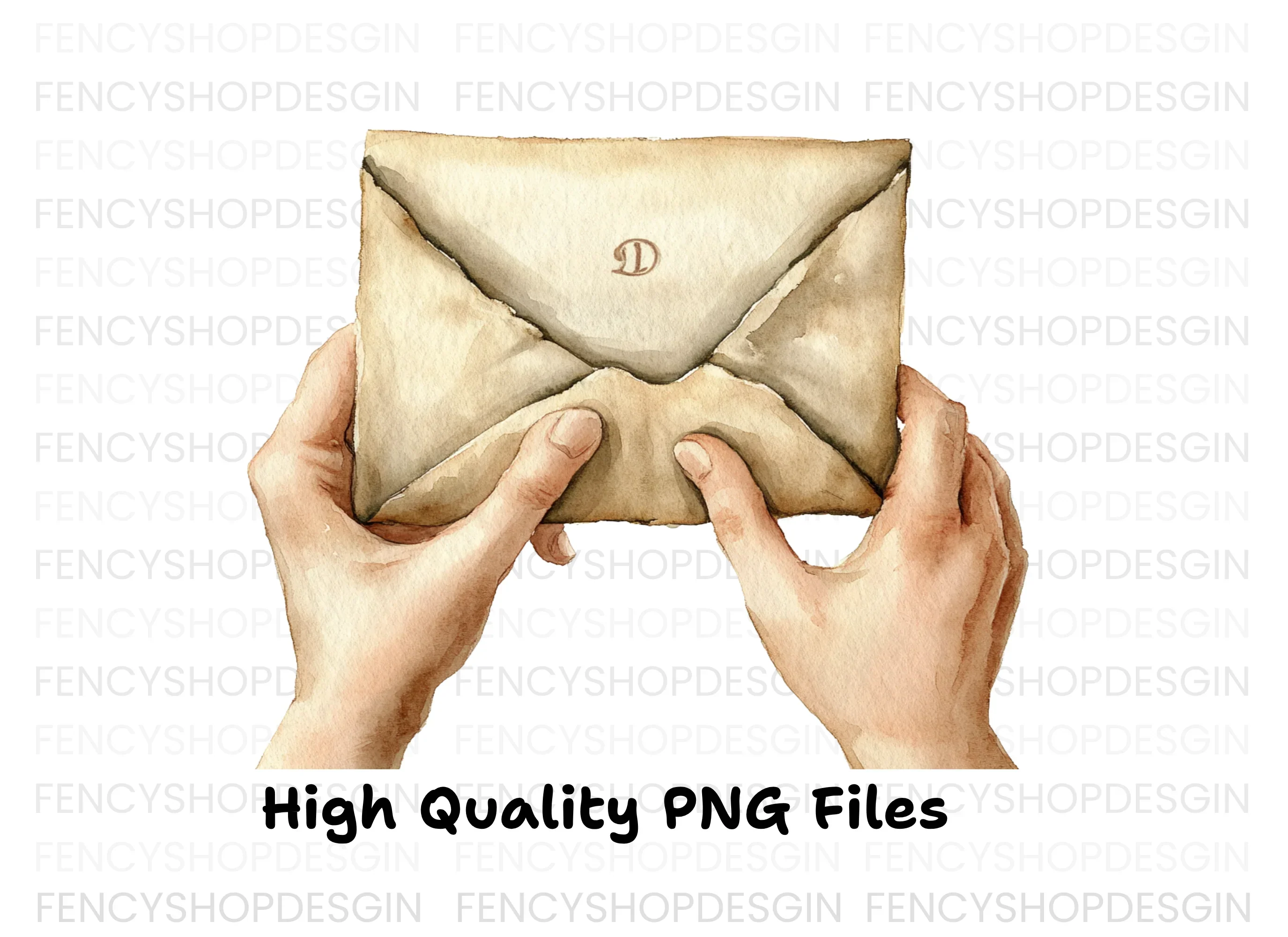 Vintage Letter Hands Clipart Bundle - Image 3