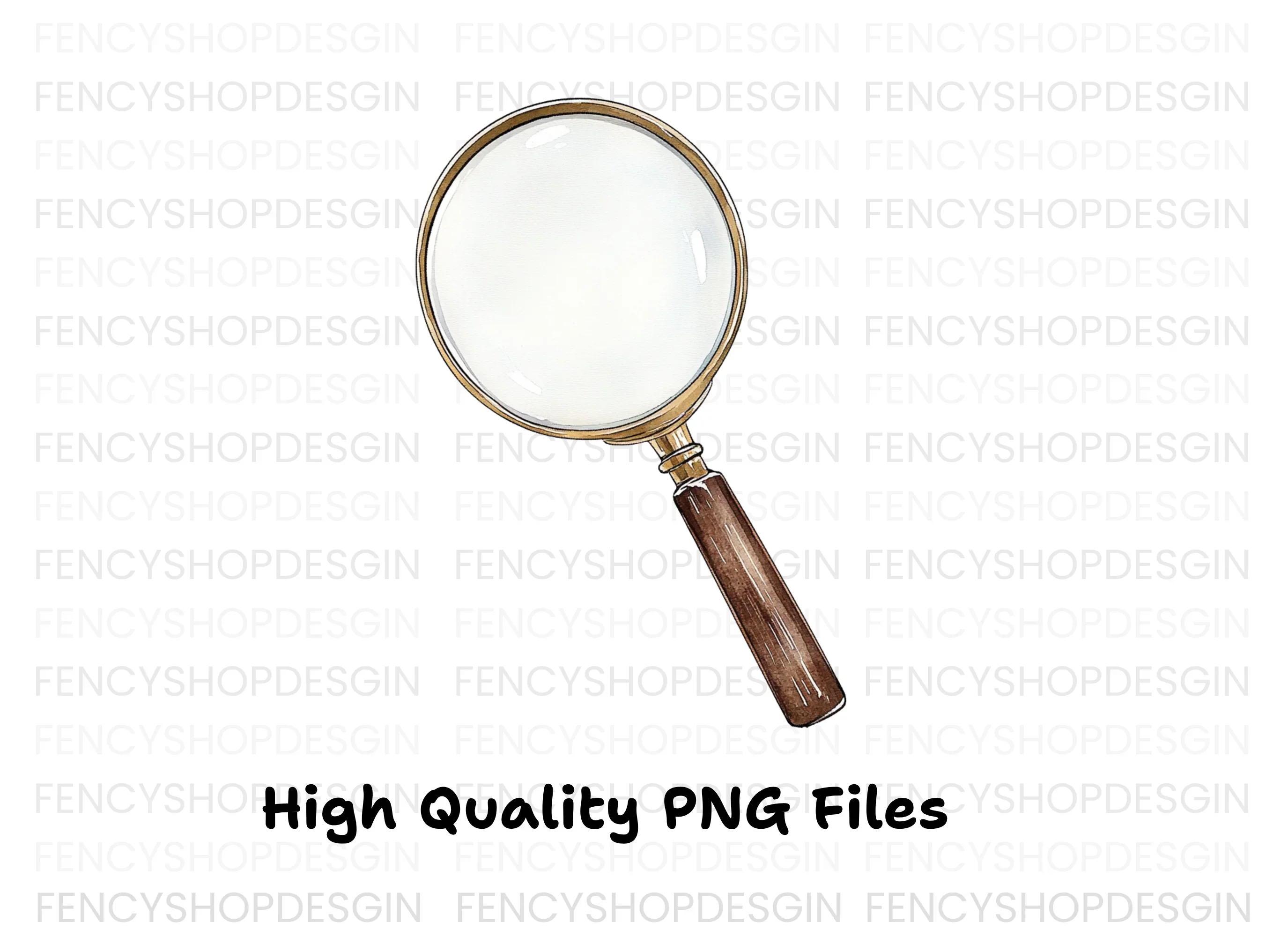 Vintage Magnifying Glass Clipart Bundle - Image 2