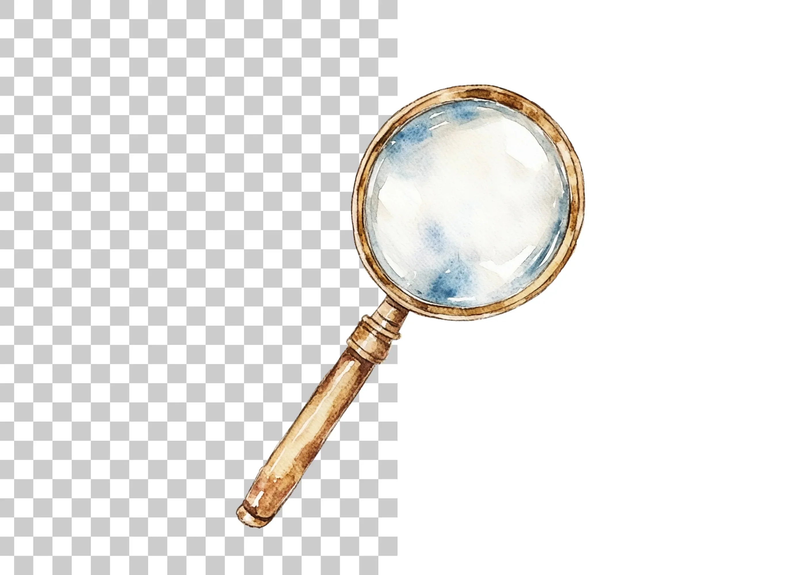 Vintage Magnifying Glass Clipart Bundle - Image 2