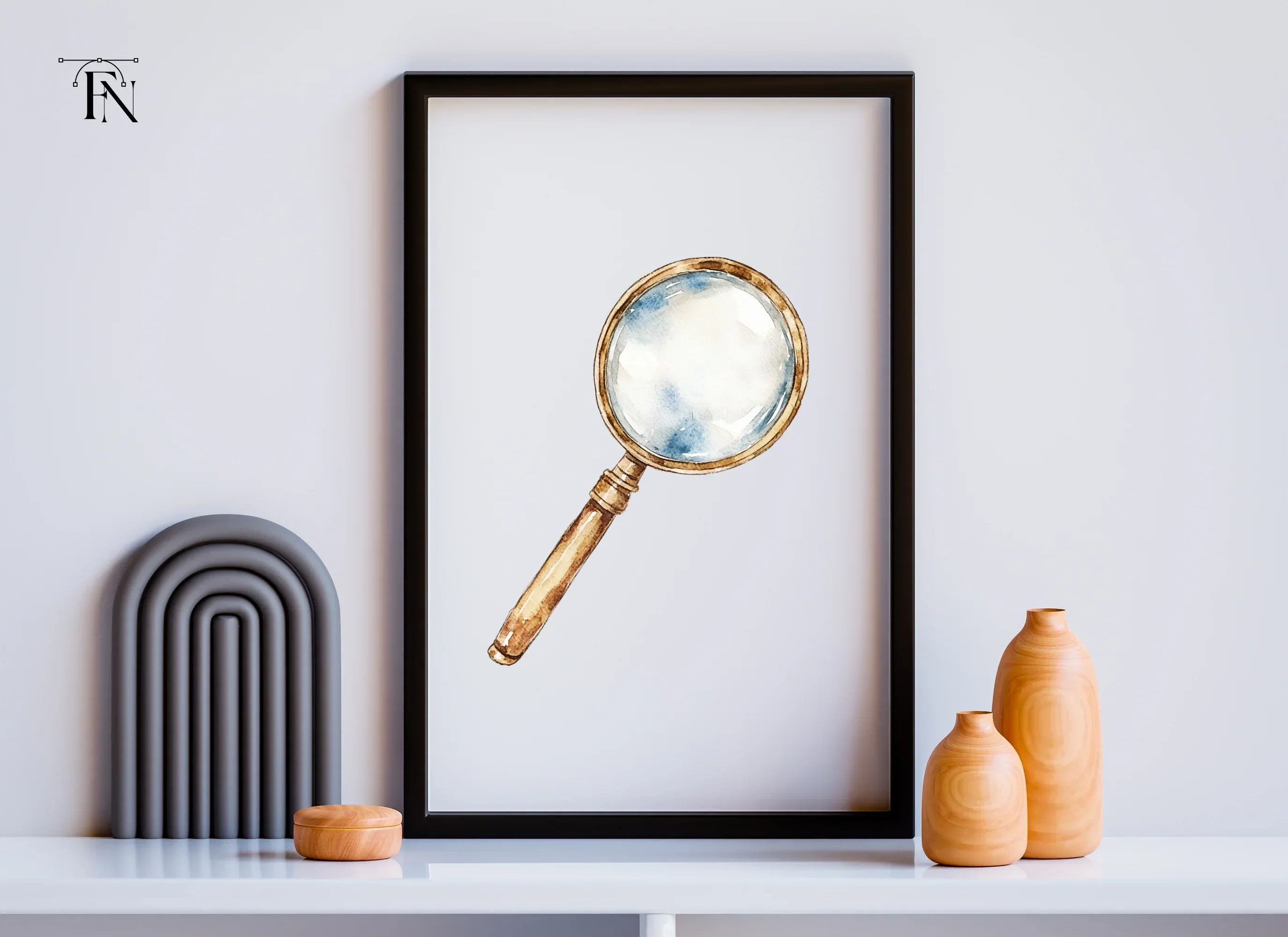 Vintage Magnifying Glass Clipart Bundle - Image 6