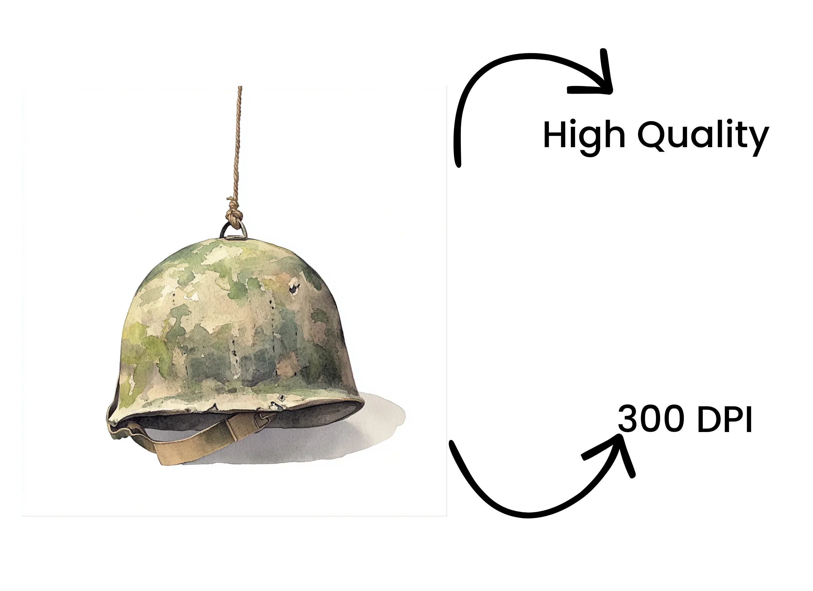 Vintage Military Helmets Clipart Bundle - Image 4