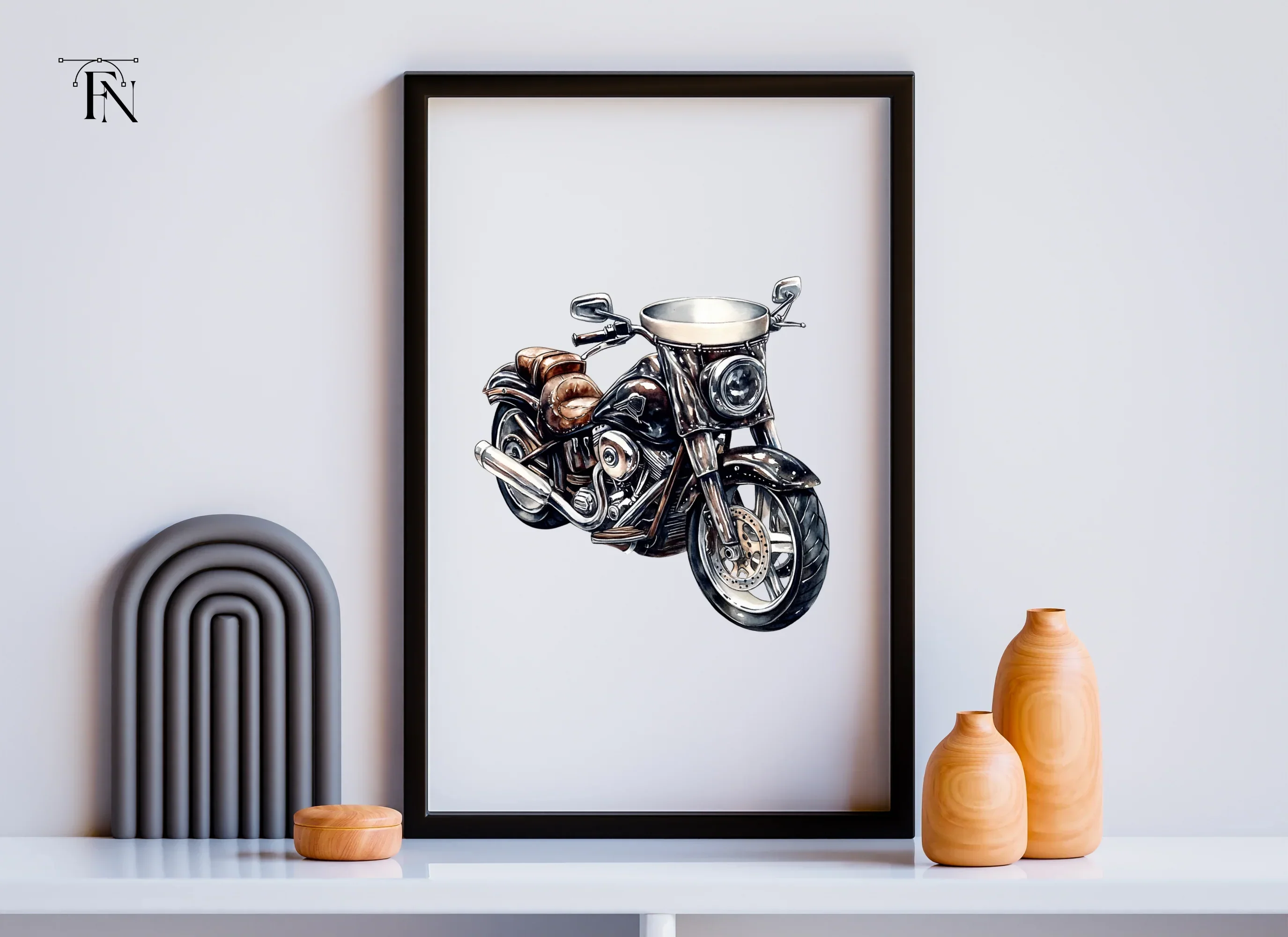 Vintage Motorcycle Clipart Bundle - Image 3