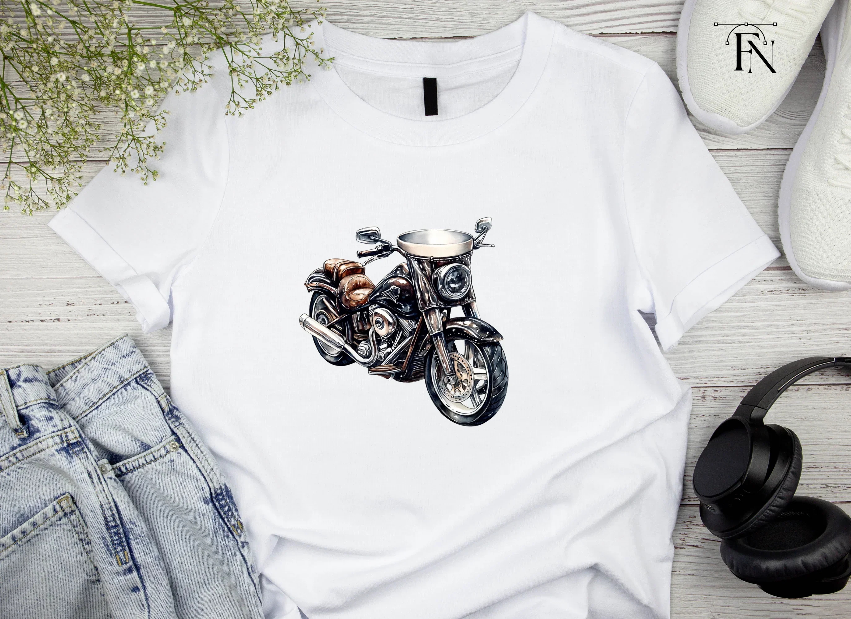 Vintage Motorcycle Clipart Bundle - Image 5