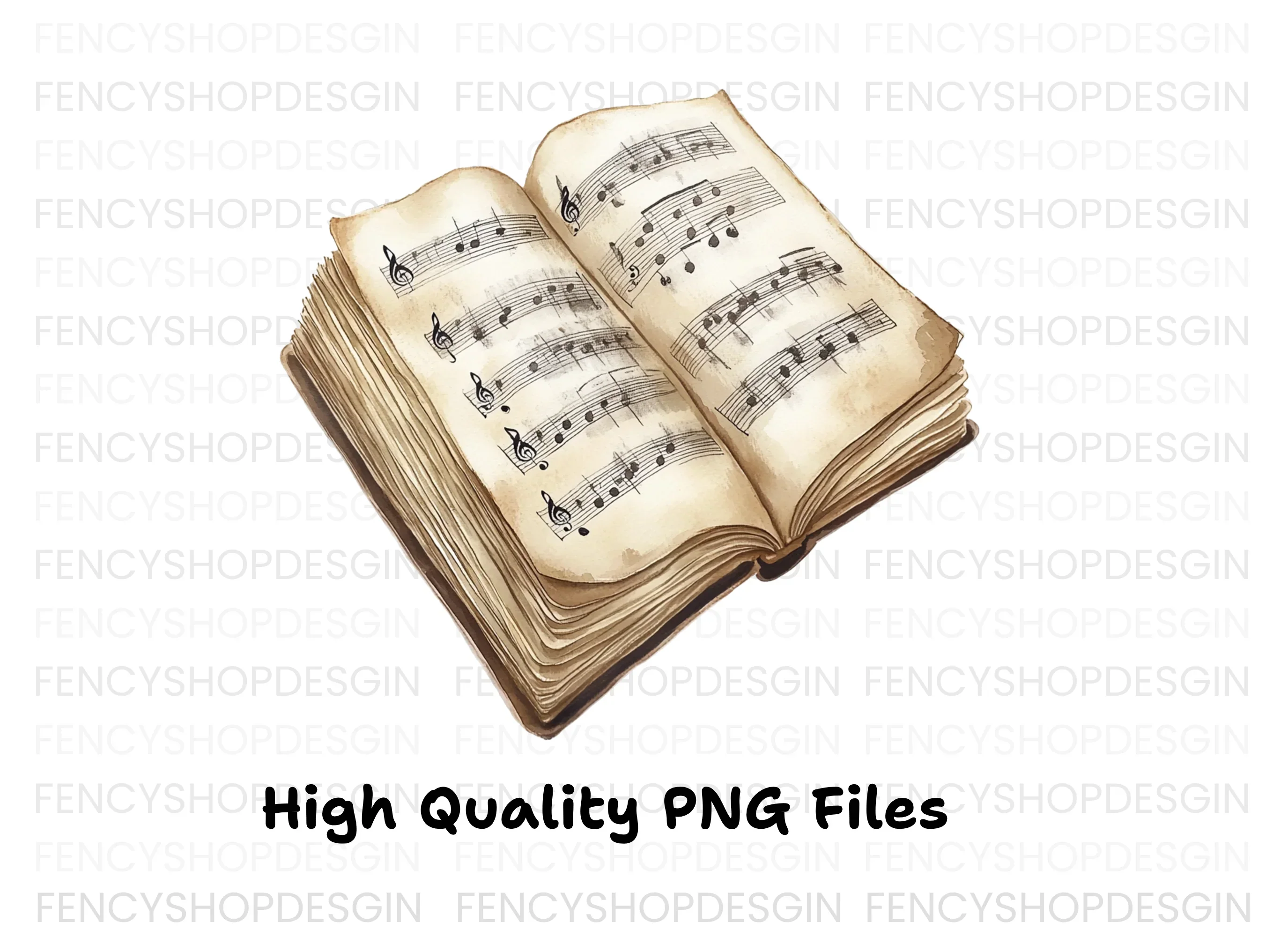 Vintage Music Book Clipart Bundle - Image 2
