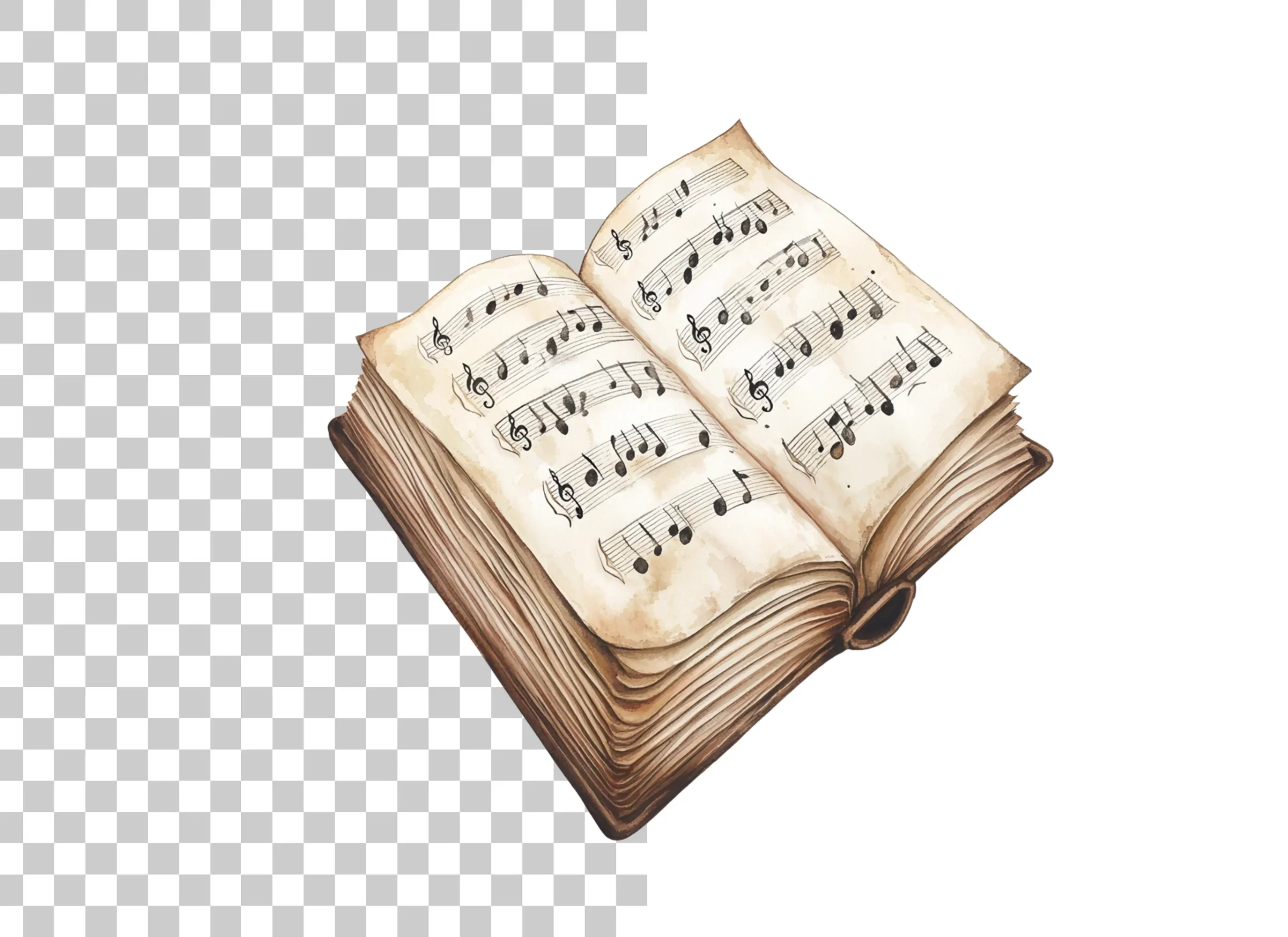 Vintage Music Book Clipart Bundle - Image 6