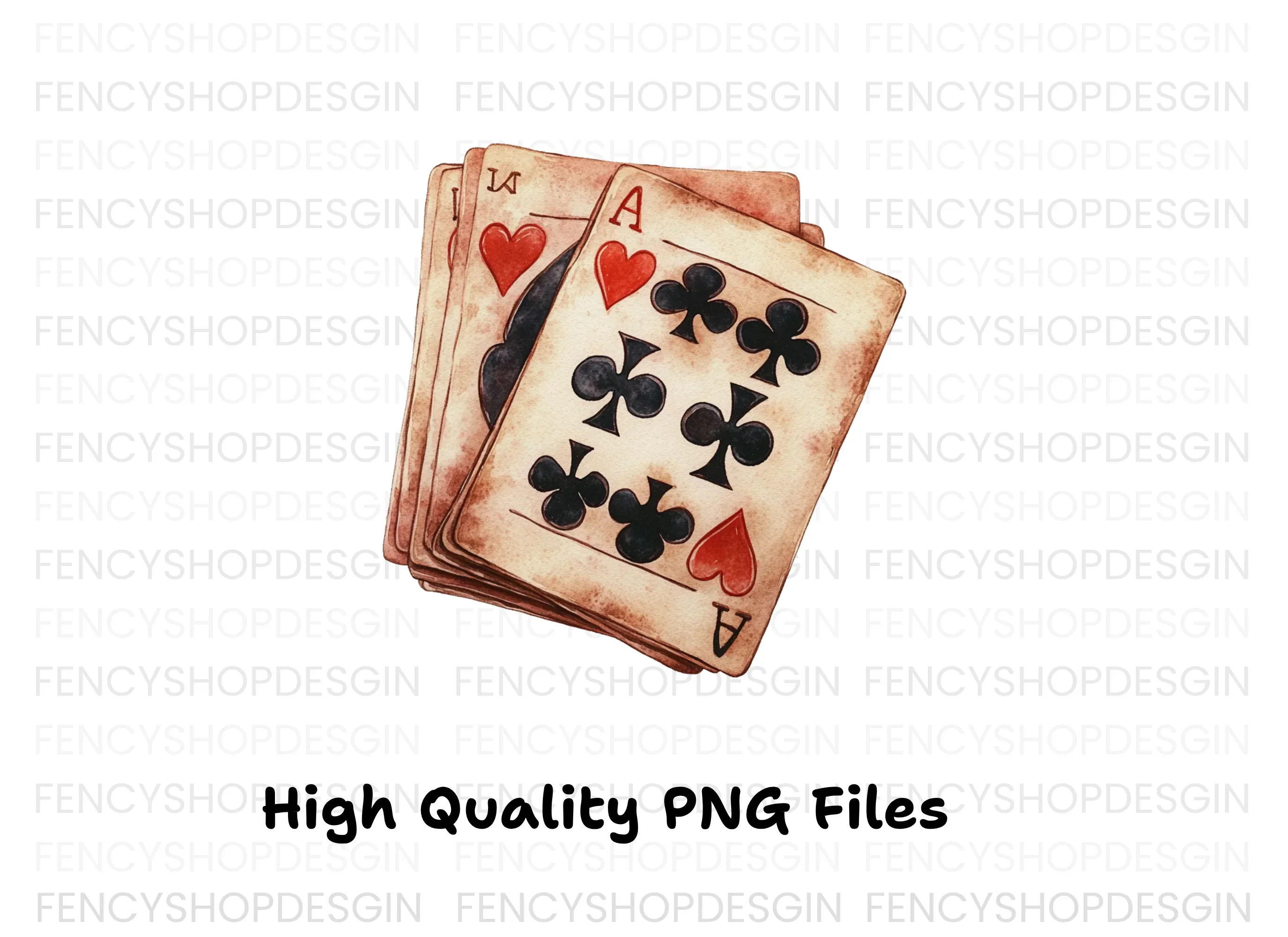 Vintage Playing Cards Clipart Bundle - Image 3