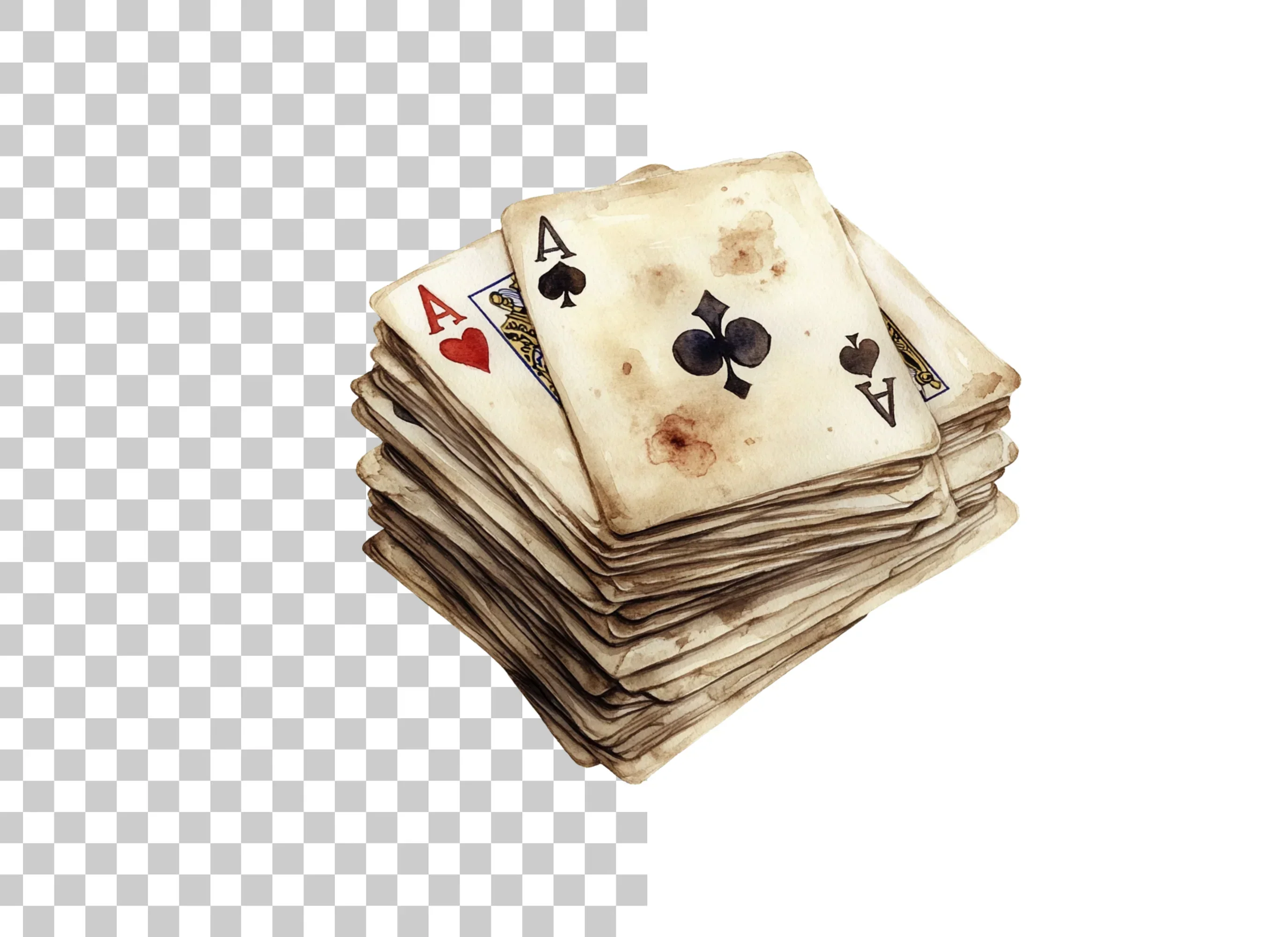 Vintage Playing Cards Clipart Bundle - Image 2
