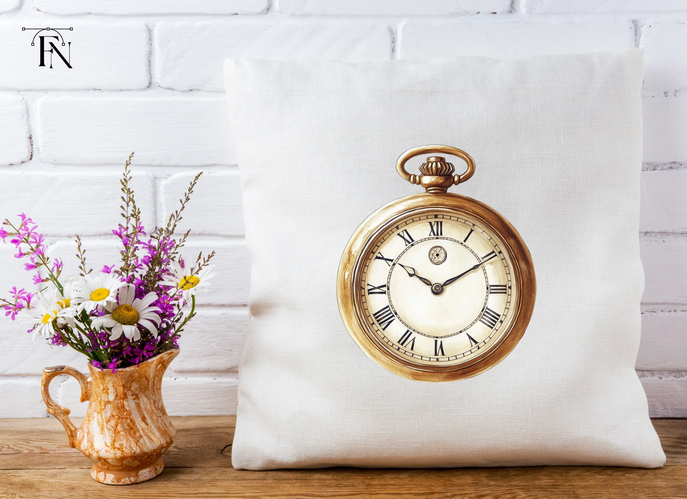 Vintage Pocket Watch Clipart Bundle - Image 5
