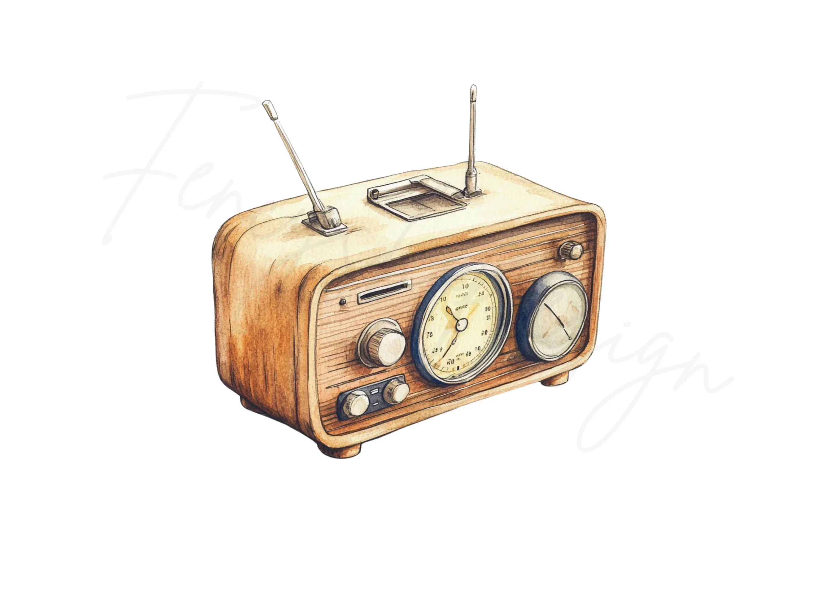 Vintage Radio Clipart Bundle - Image 2