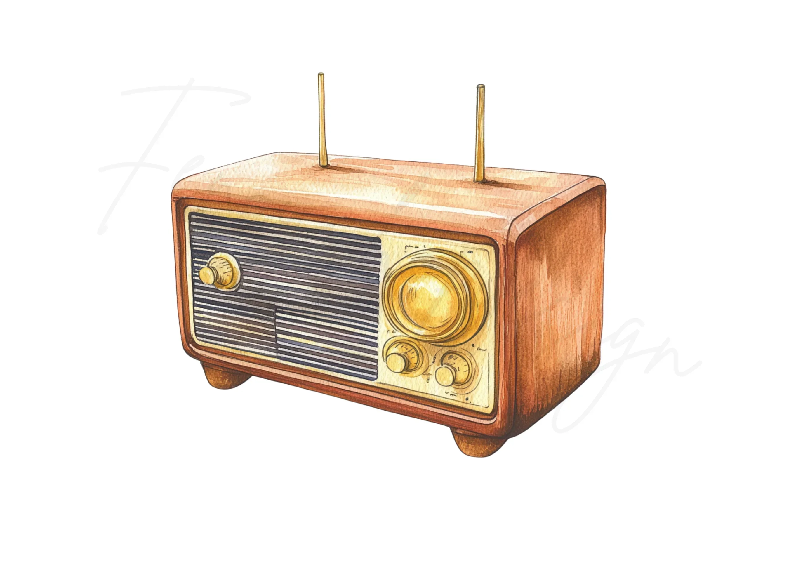 Vintage Radio Clipart Bundle - Image 2