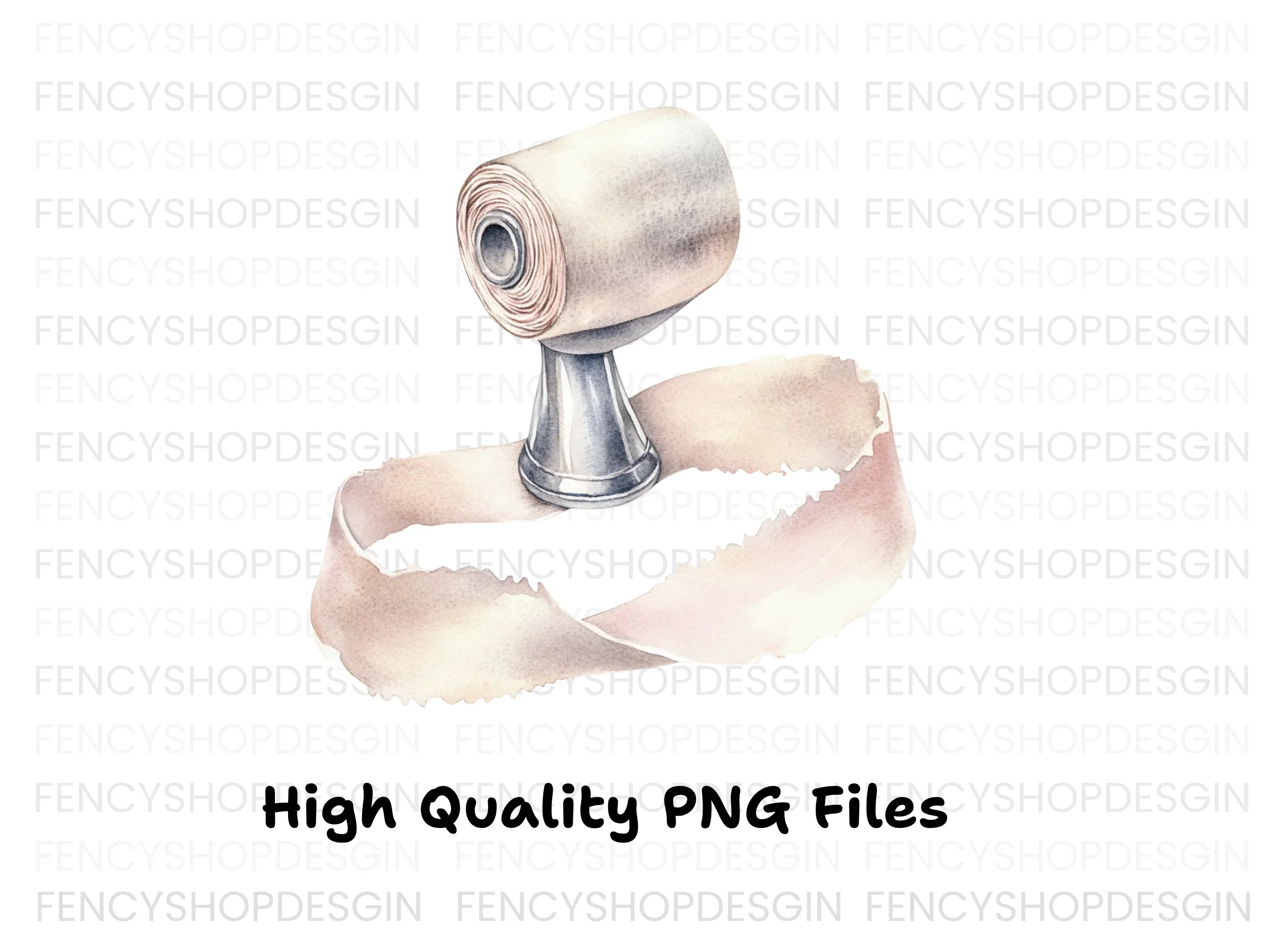 Vintage Ribbon Spool Clipart Bundle - Image 4