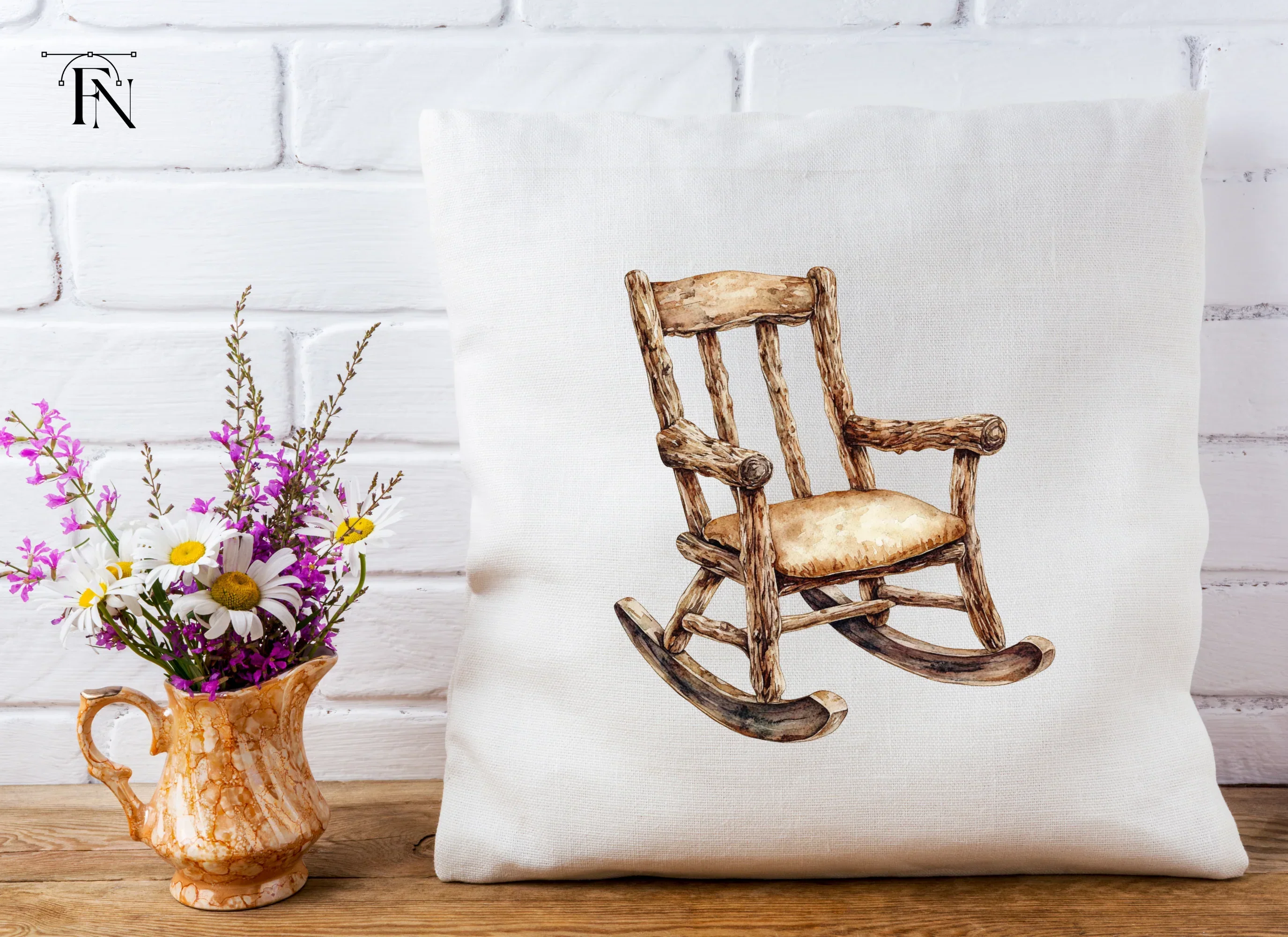 Vintage Rocking Chair Clipart Bundle - Image 2
