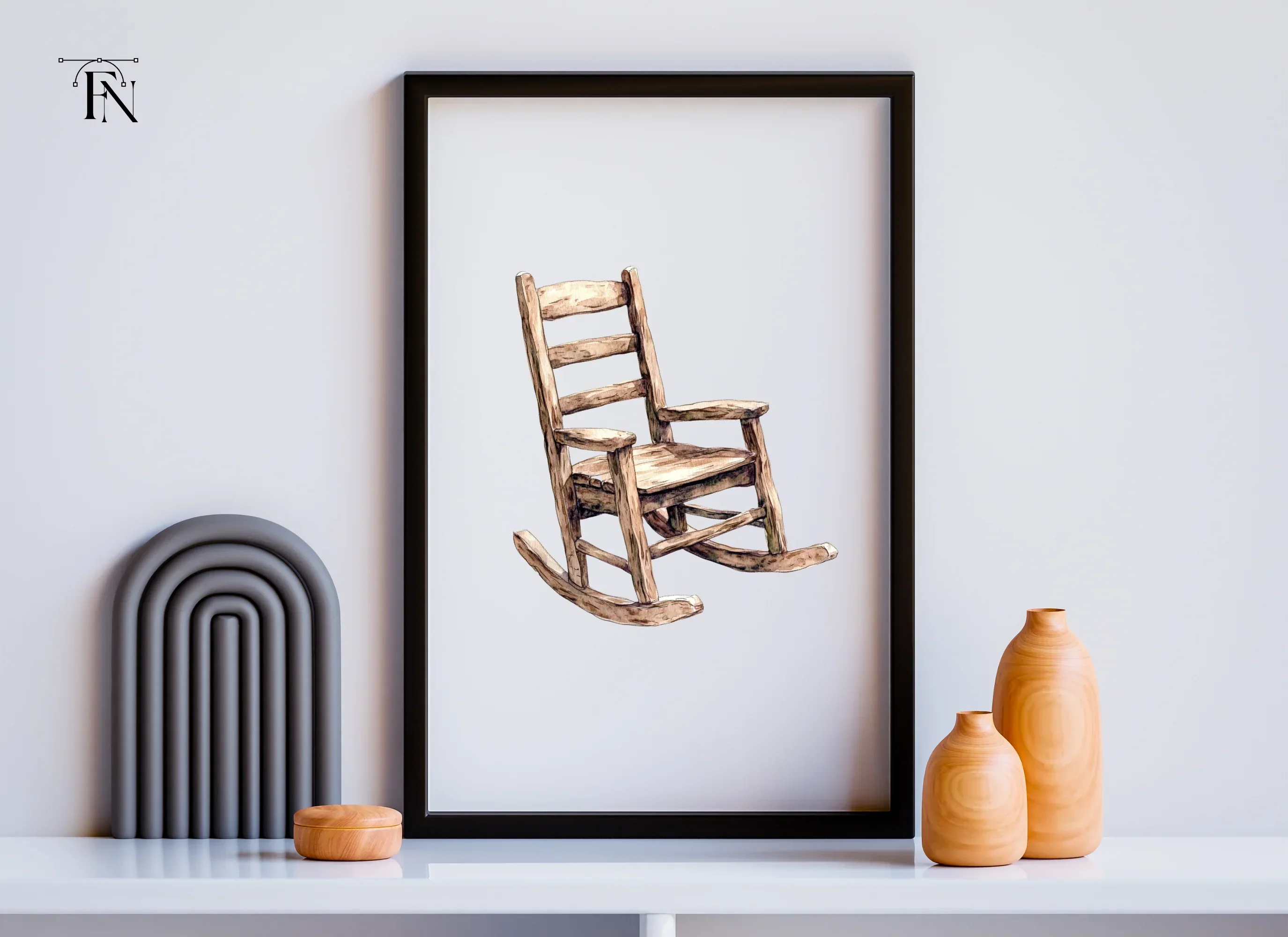 Vintage Rocking Chair Clipart Bundle - Image 3